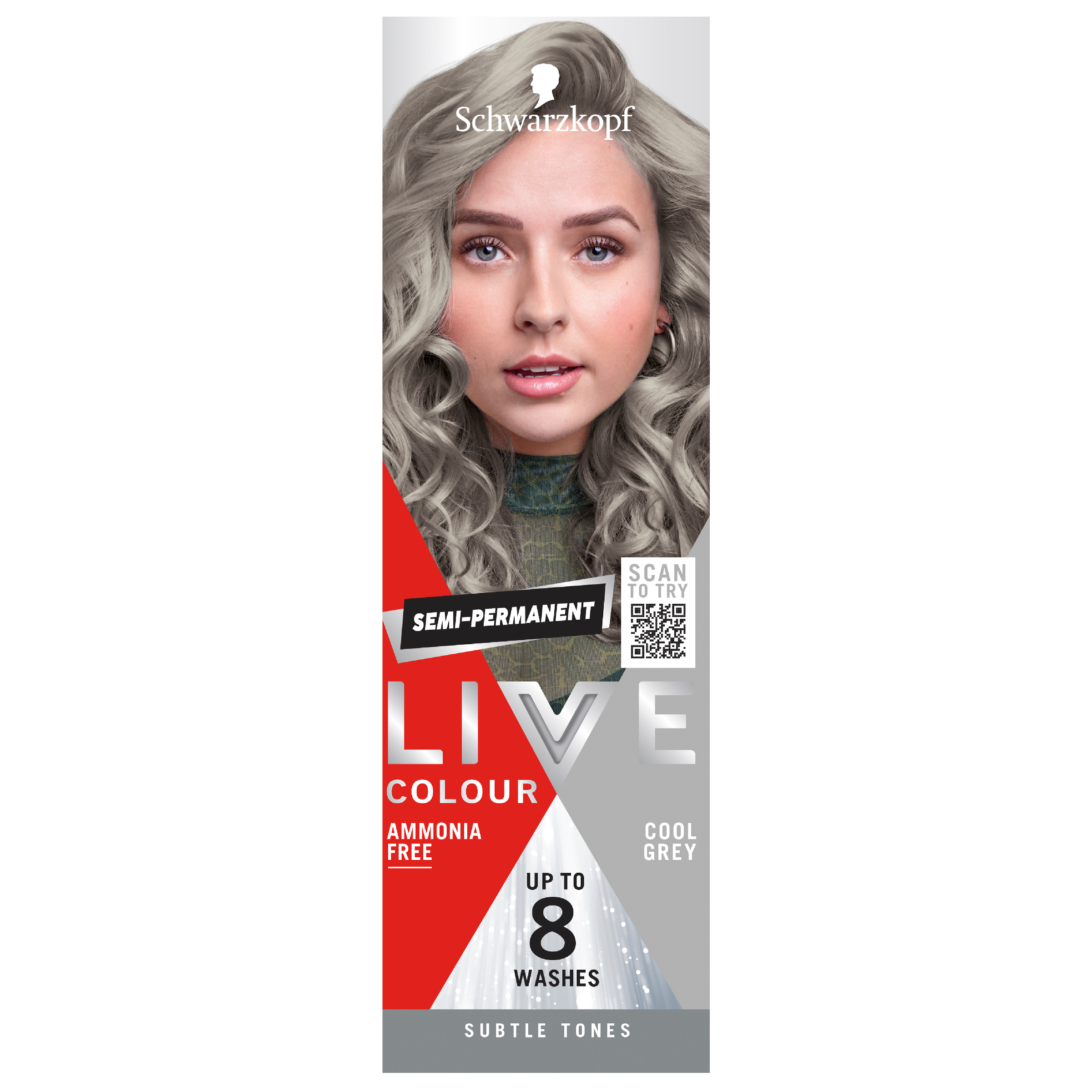 SCHWARZKOPF LIVE COLOUR COOL GREY 75ML - Image 2