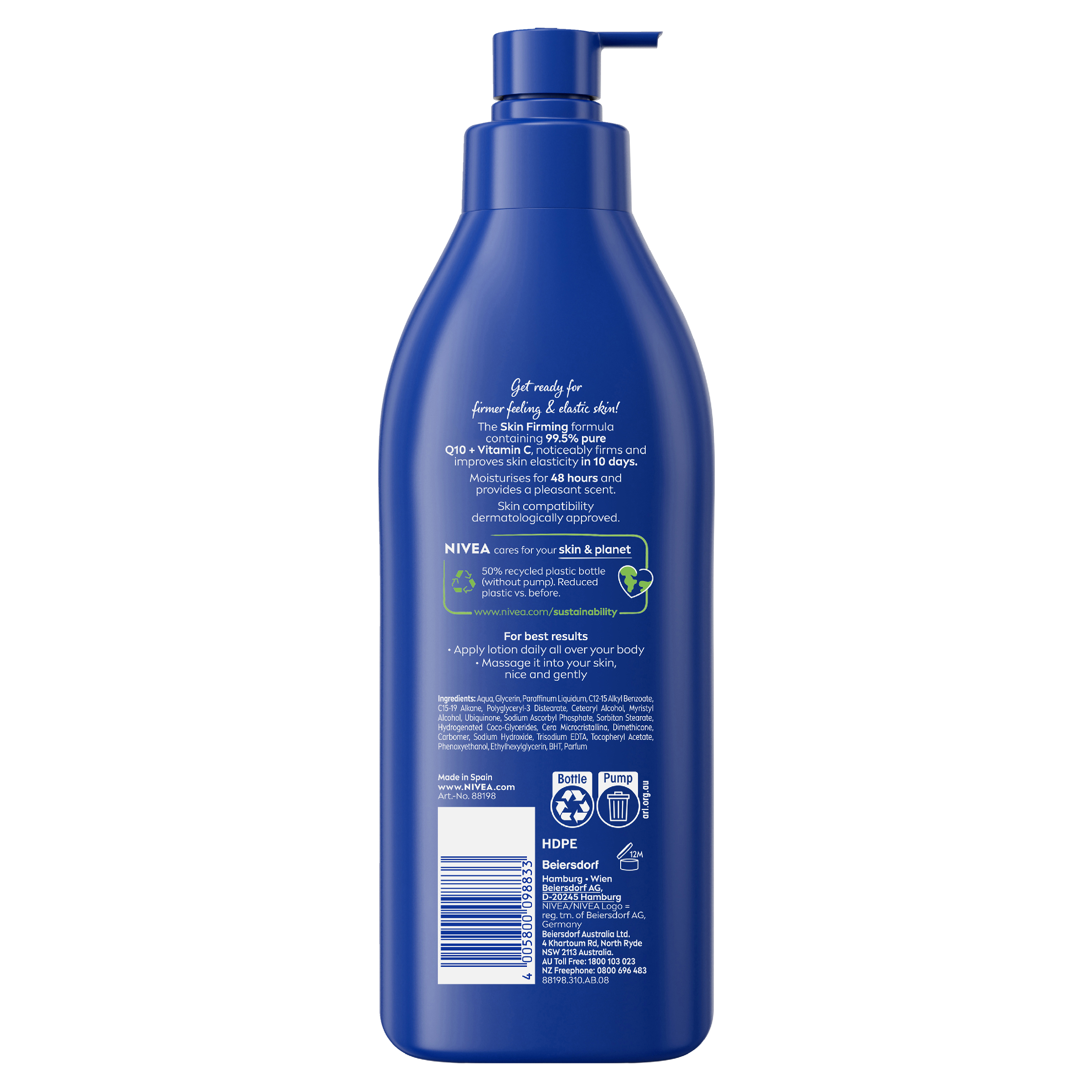 NIVEA Q10 RICH FIRMING BODY LOTION 400ML - Image 2