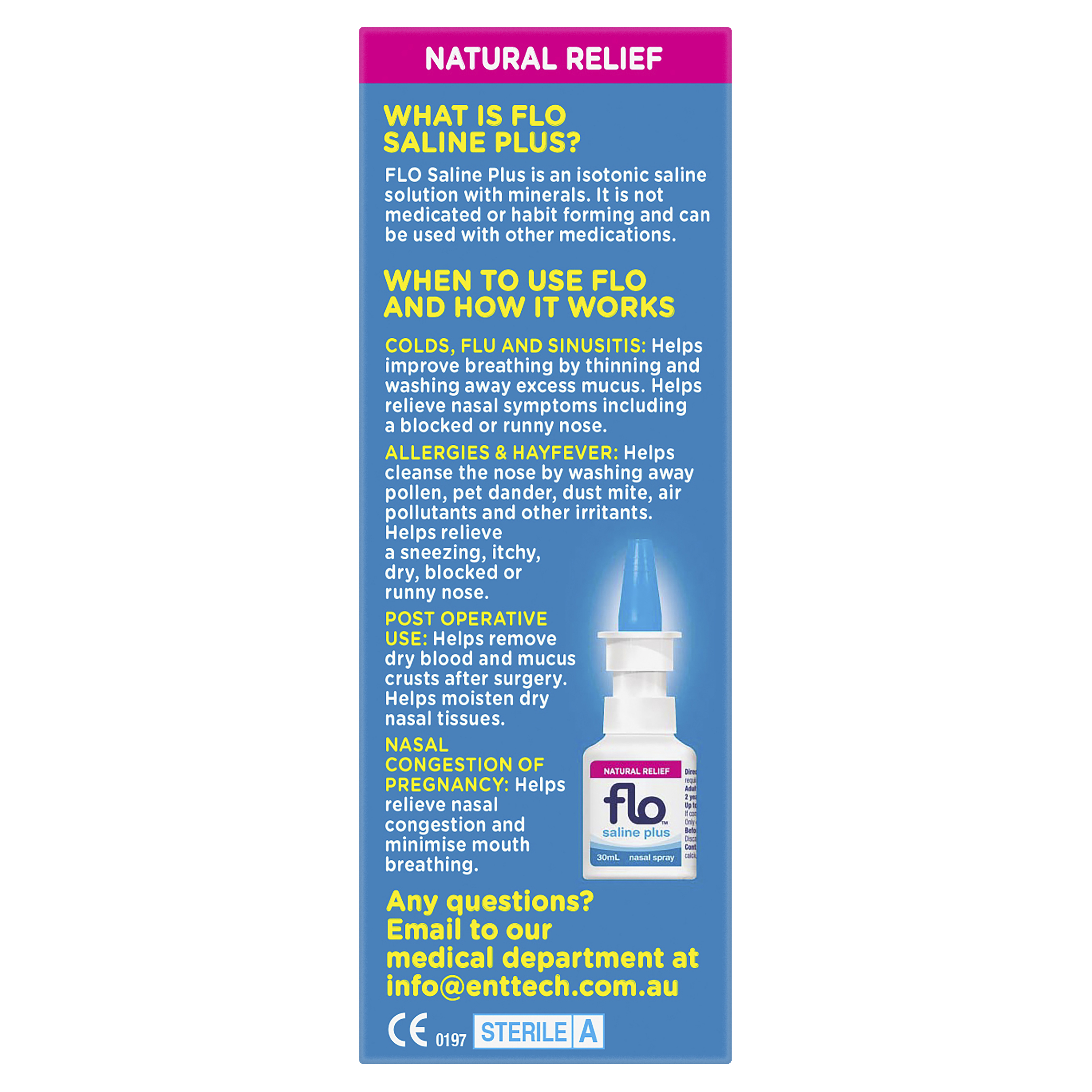 FLO SALINE PLUS NASAL SPRAY 30ML - Image 6