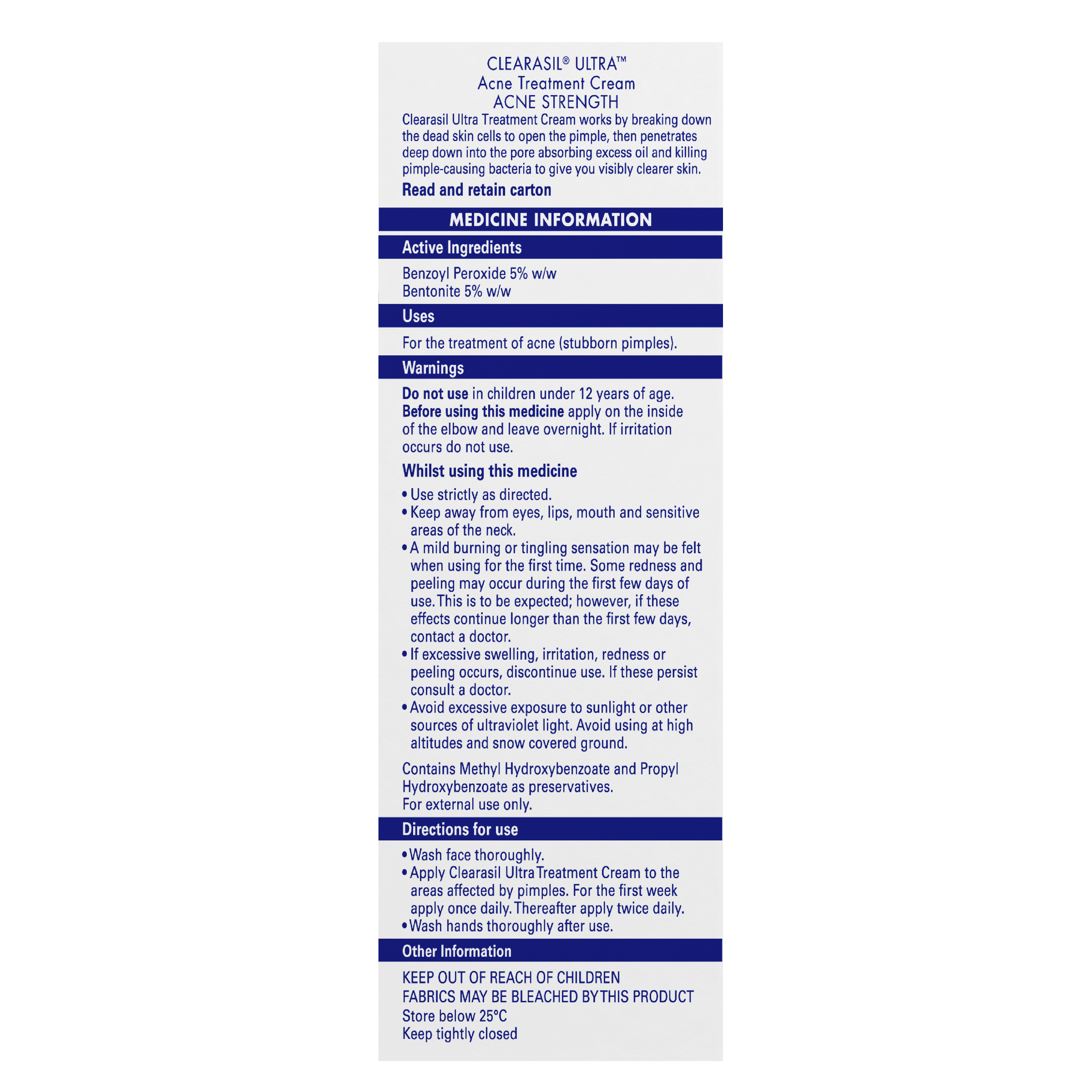 CLEARASIL ULTRA EXTRA STRENGTH CREAM 20G - Image 4