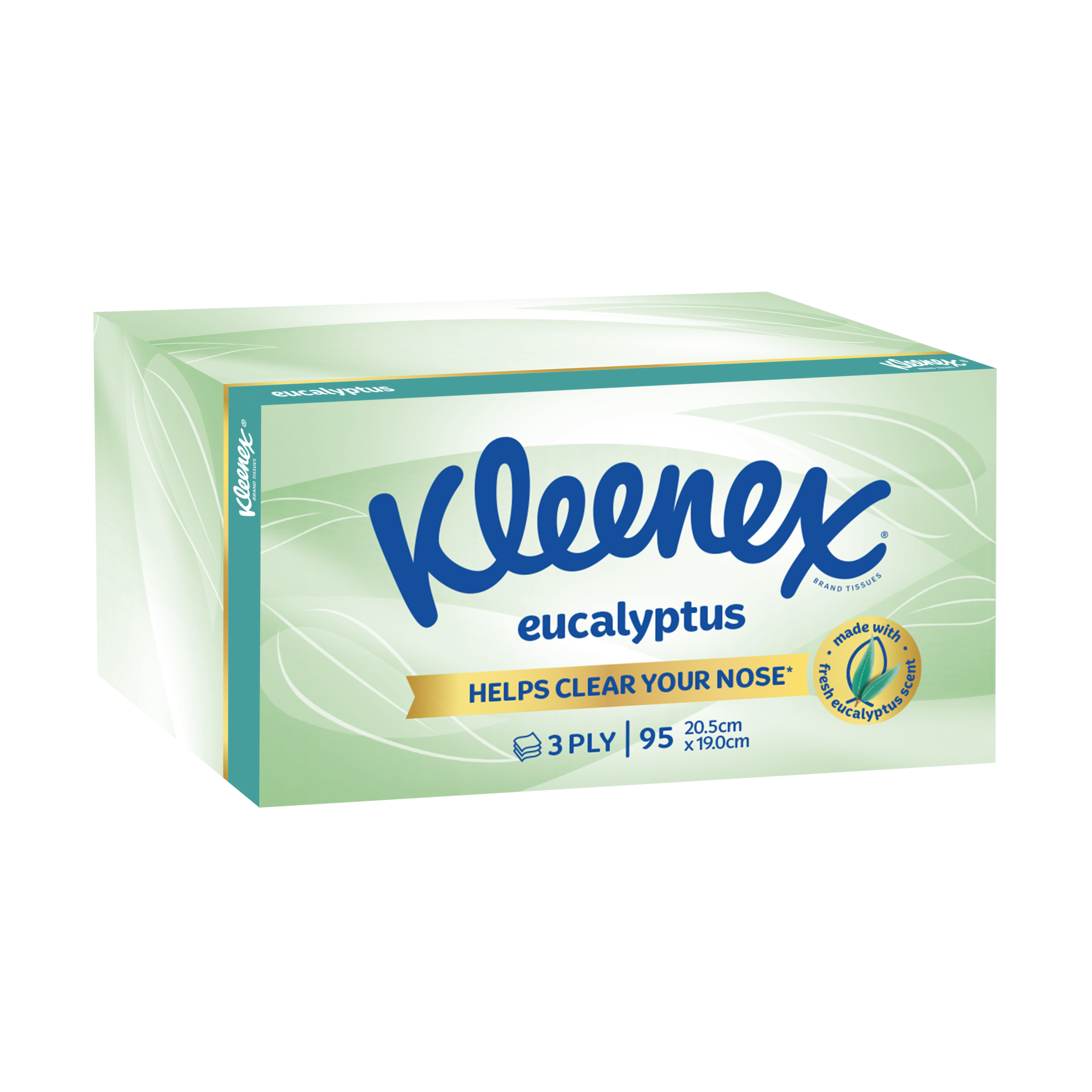 KLEENEX FACIAL TISSUES EUCALYPTUS 3 PLY 95 PACK - Image 4