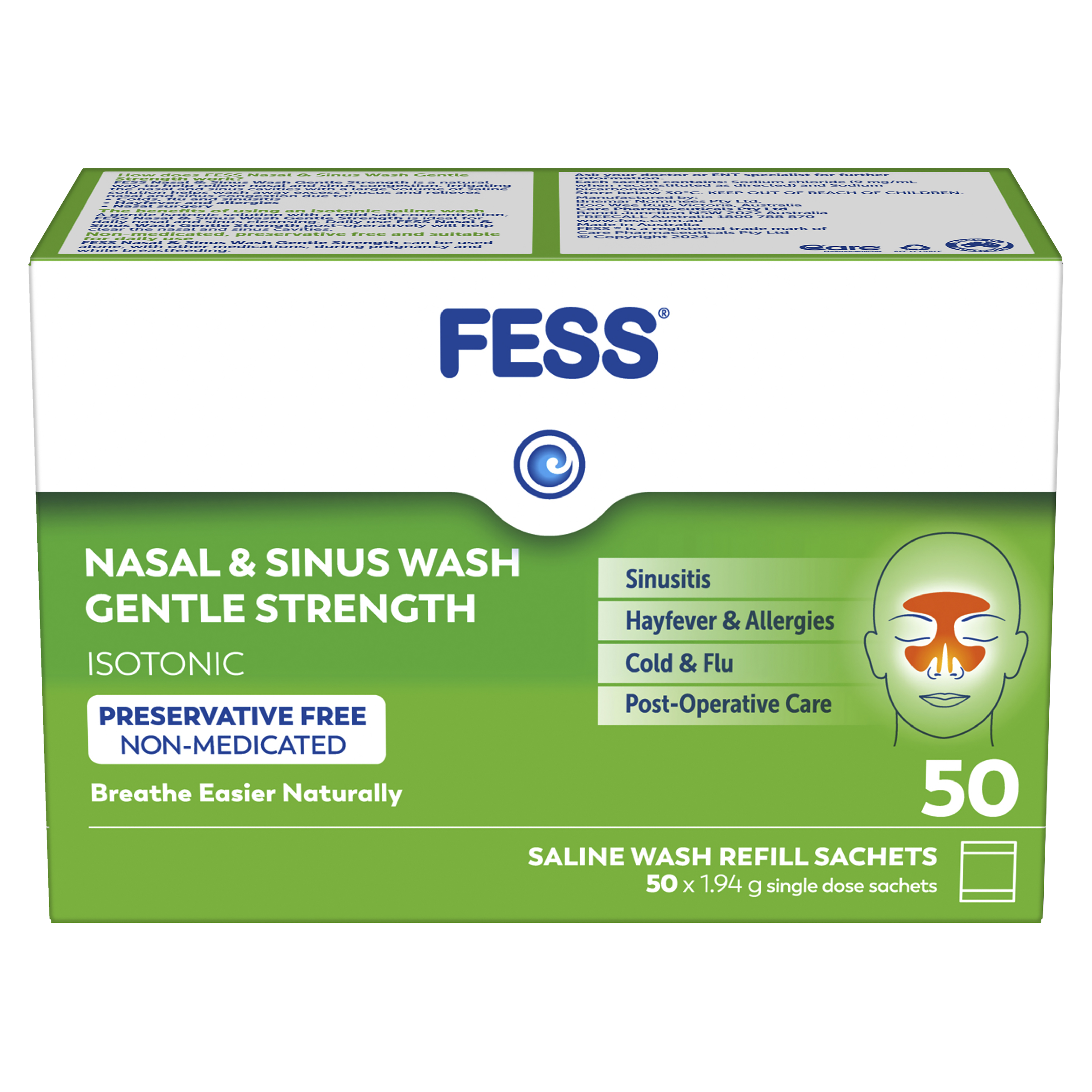 FESS NASAL AND SINUS WASH REFILL GENTLE 50 - Image 2