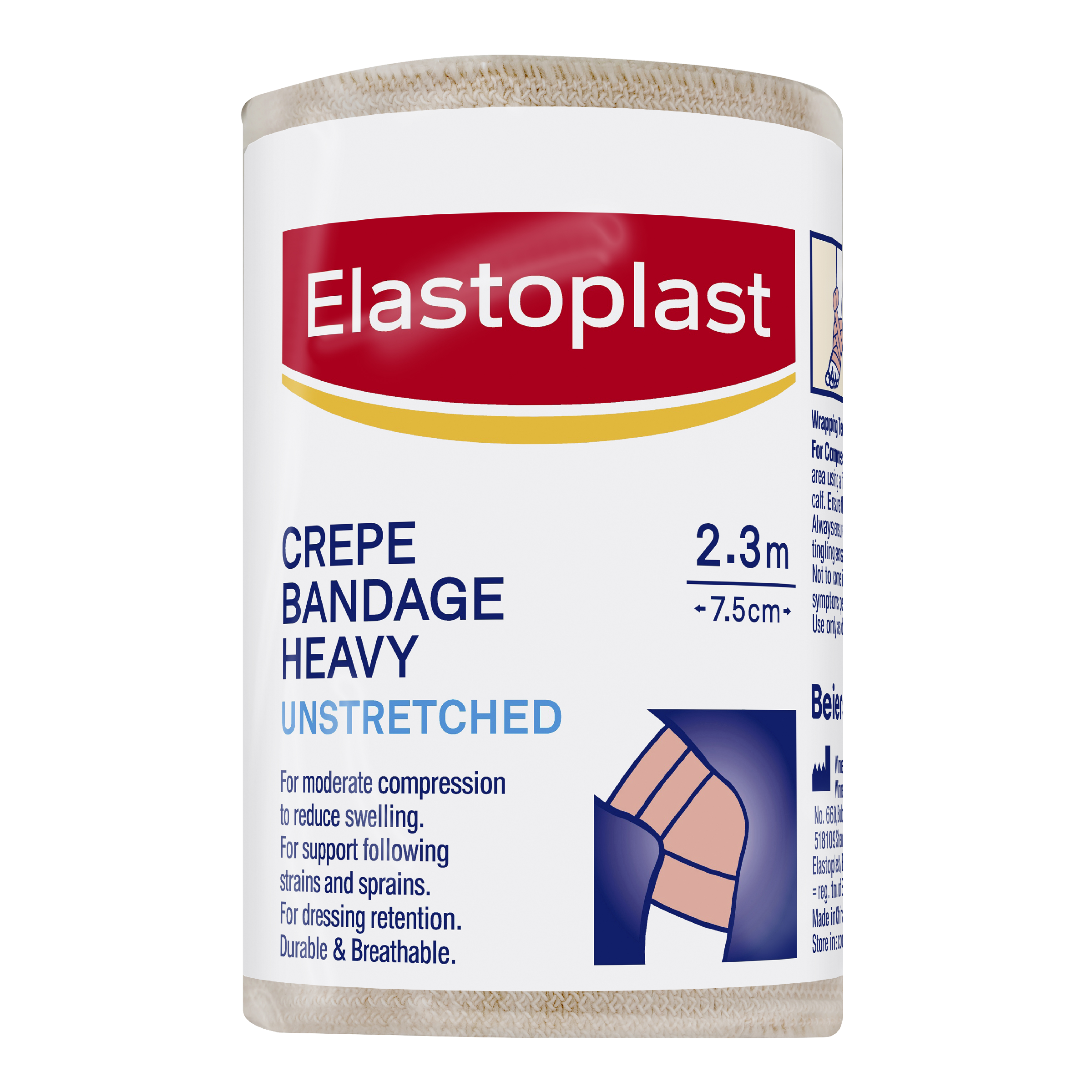 ELASTOPLAST HEAVY WEIGHT CREPE BANDAGE 7.5CM X 2.3M