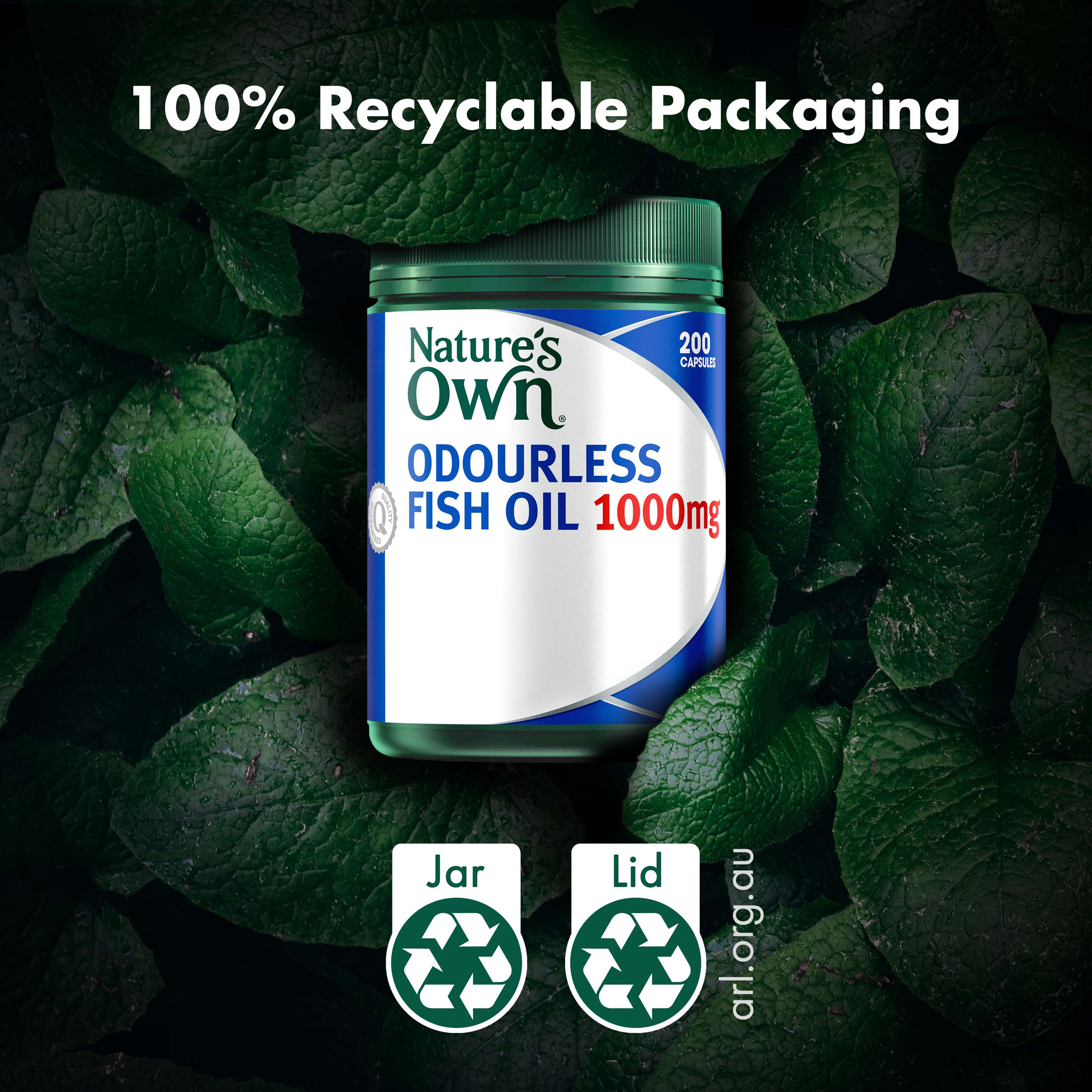 NATURES OWN ODOURLESS FISH OIL 1000MG 200 CAPSULES - Image 8