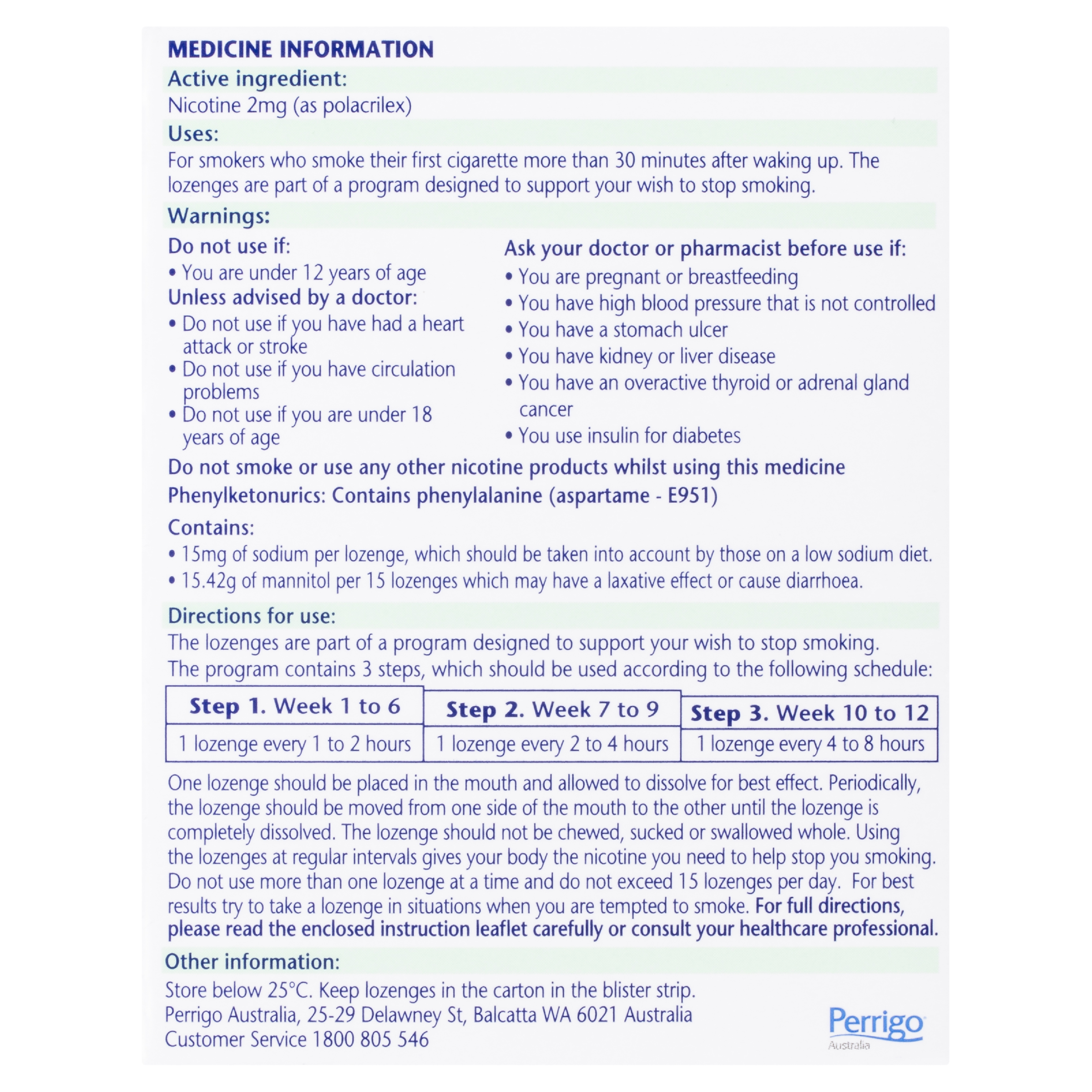 NICOTINELL MINT 2MG LOZENGES 72 PACK - Image 4