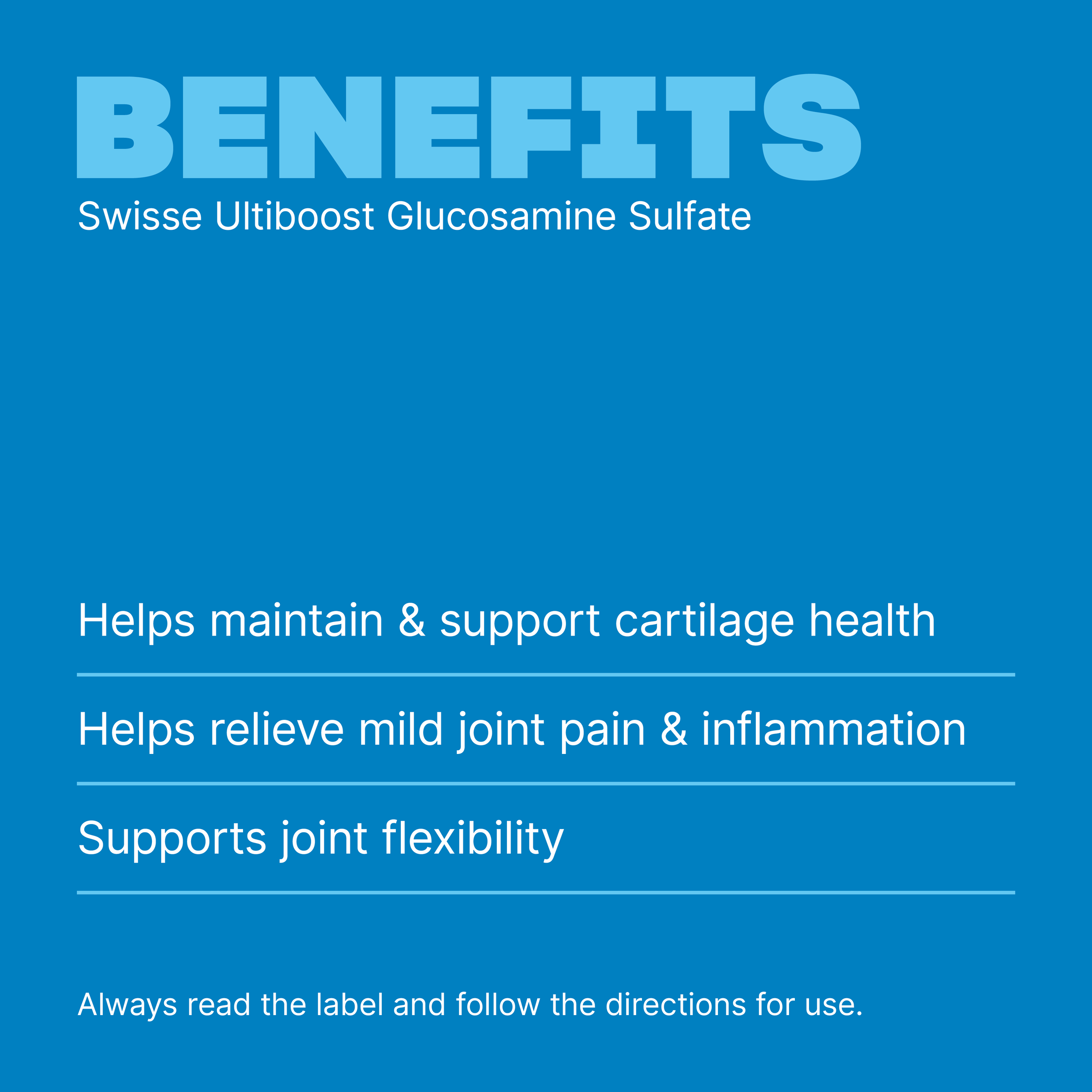 SWISSE ULTIBOOST GLUCOSAMINE SULFATE 180 TABLETS - Image 3