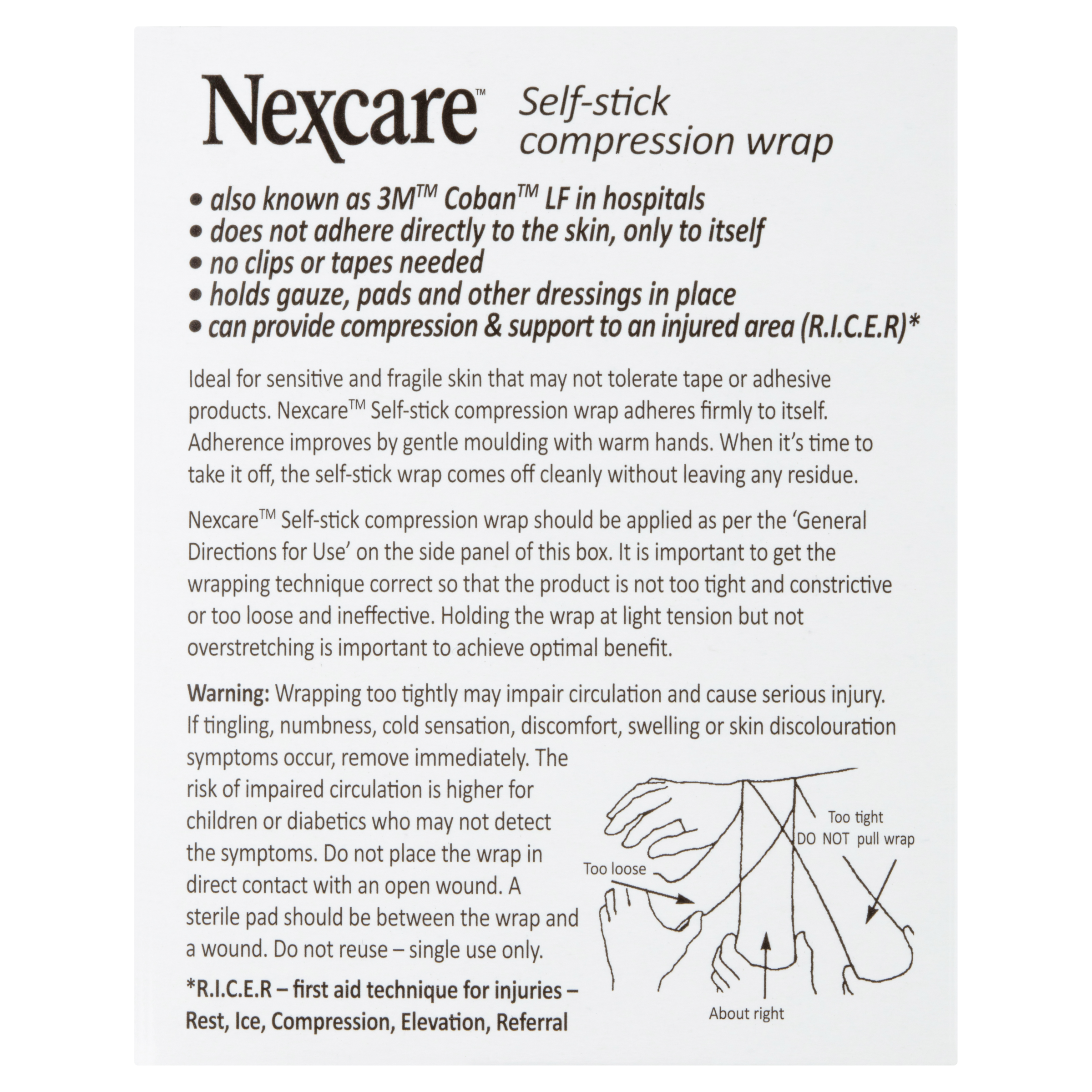 NEXCARE SELF STICK COMPRESSION WRAP 75MM - Image 4