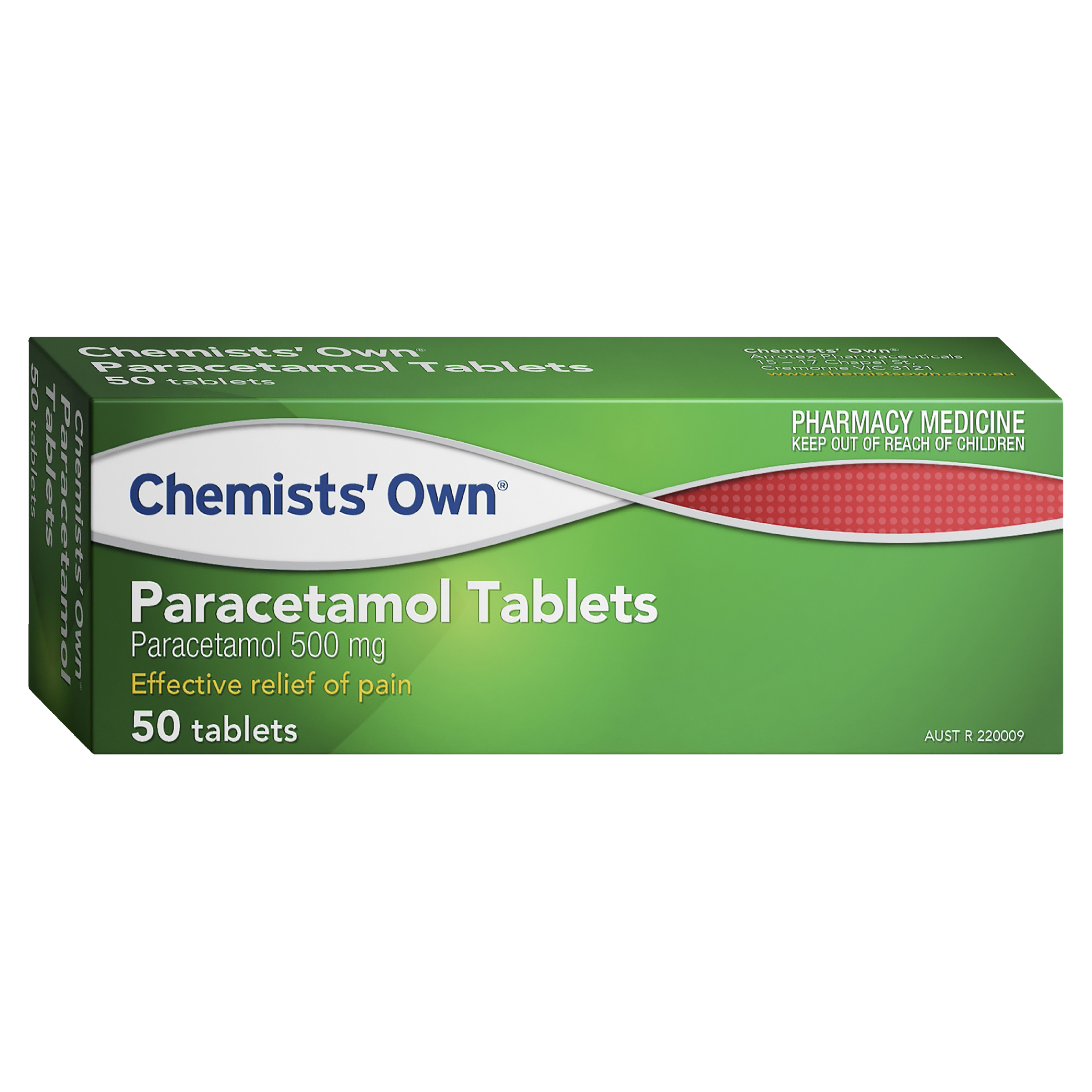 CHEMISTS OWN PARACETAMOL 50 TABLETS