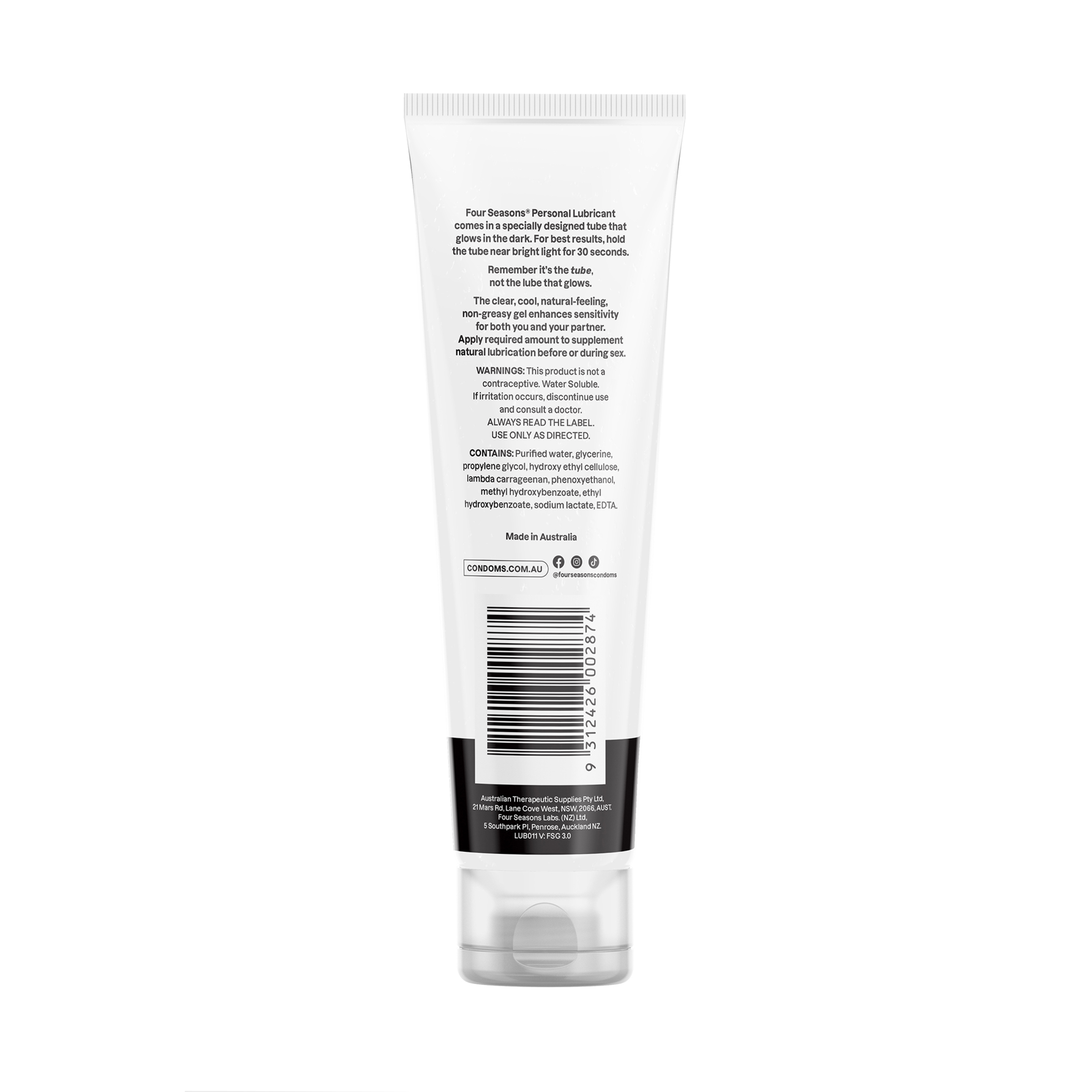 FOUR SEASONS GLOW IN THE DARK LUBRICANT 100ML - Image 2