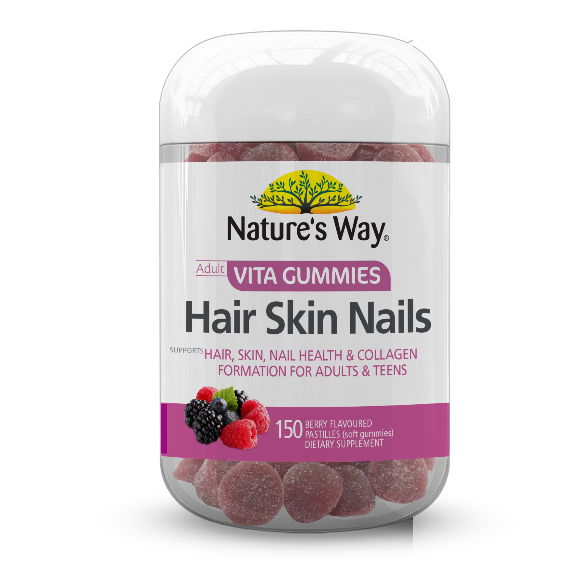 NATURES WAY ADULT VITA GUMMIES HAIR SKIN NAILS 150 - Image 5
