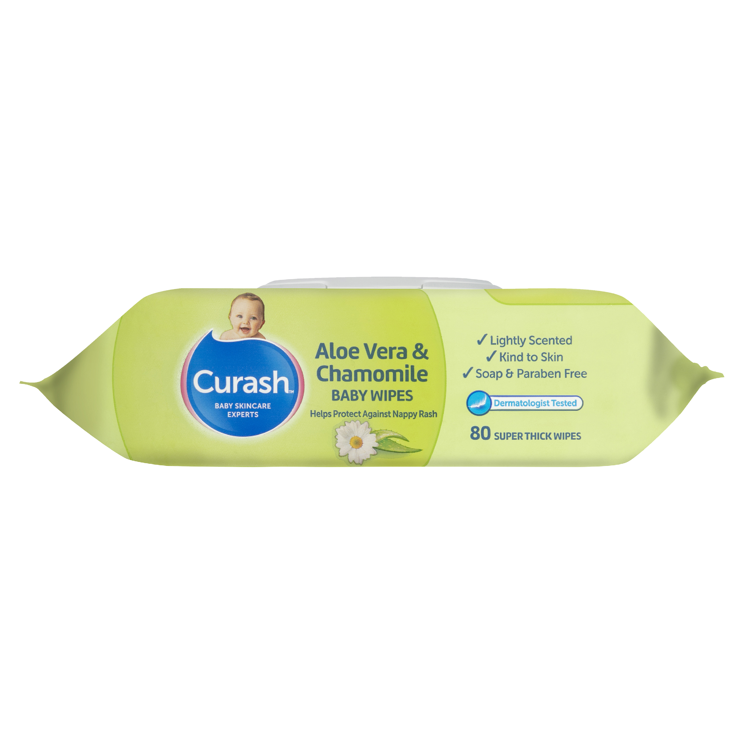 CURASH BABYCARE WIPES ALOE VERA CHAMOMILE 80 PACK - Image 5