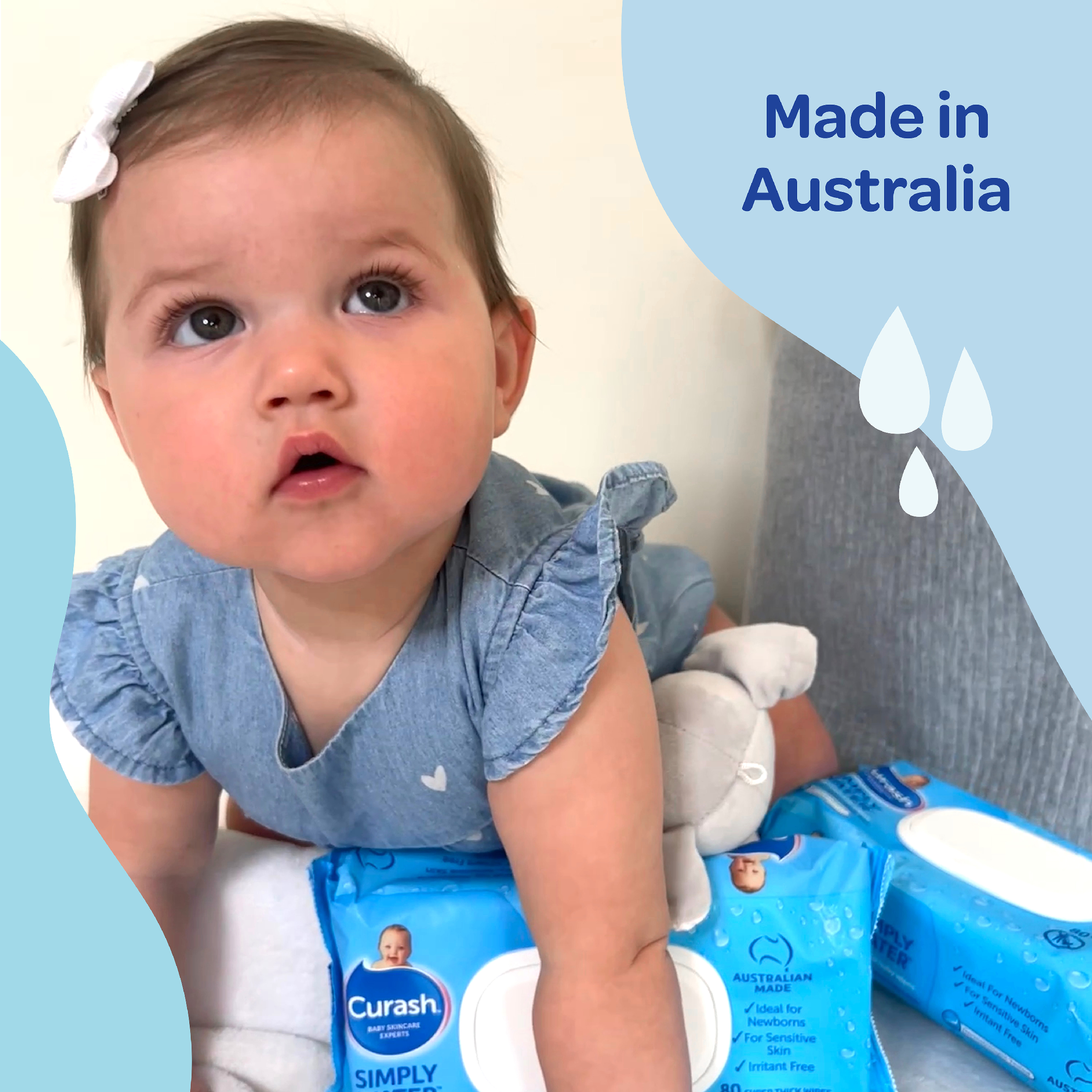 CURASH BABYCARE WIPES SIMPLY WATER 240 PACK - Image 8