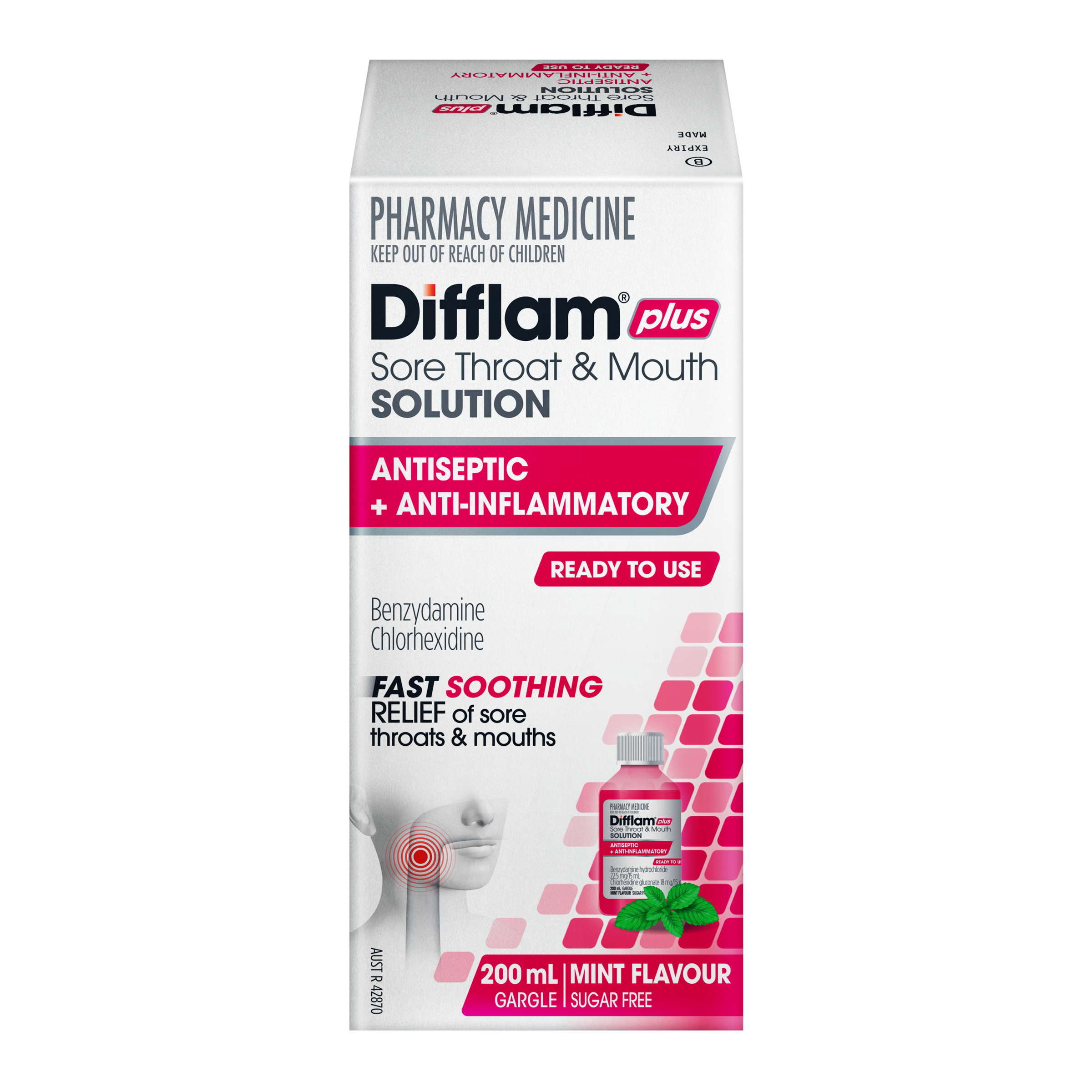 DIFFLAM-C SORE THROAT SOLUTION 200ML - Image 2