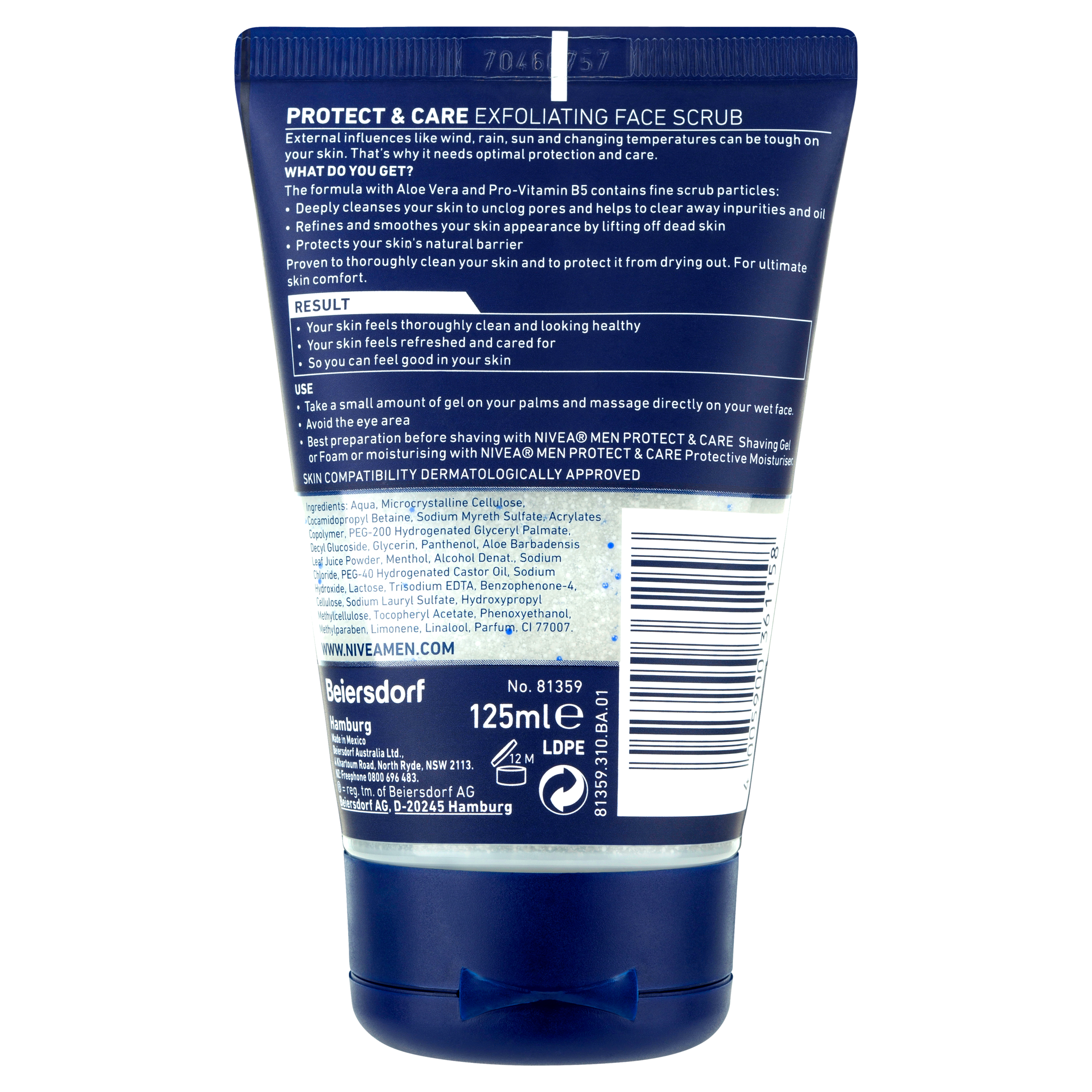 NIVEA MEN EXFOLIATING FACE SCRUB 125ML - Image 2