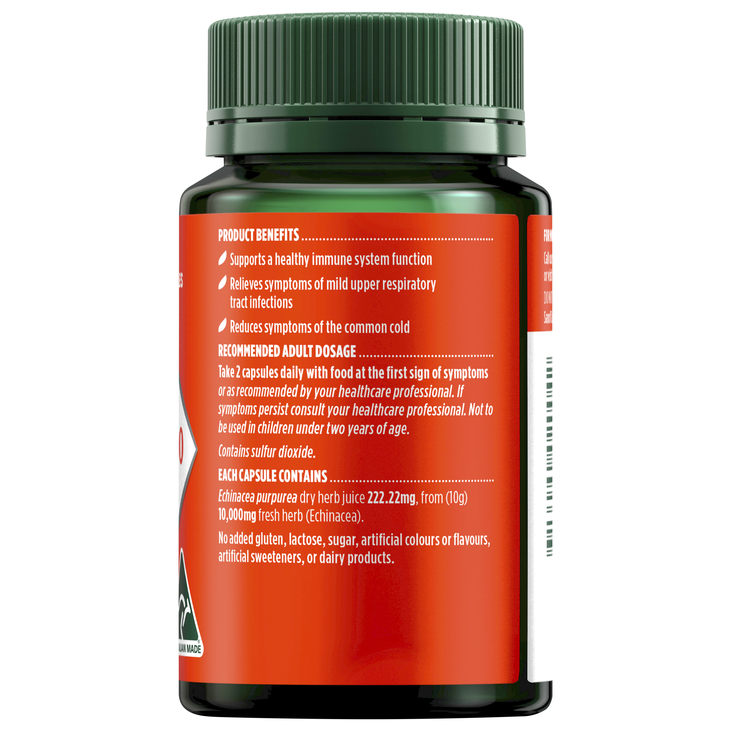 NATURES OWN HIGH STRENGTH ECHINACEA 10000MG 30 CAPSULES - Image 2