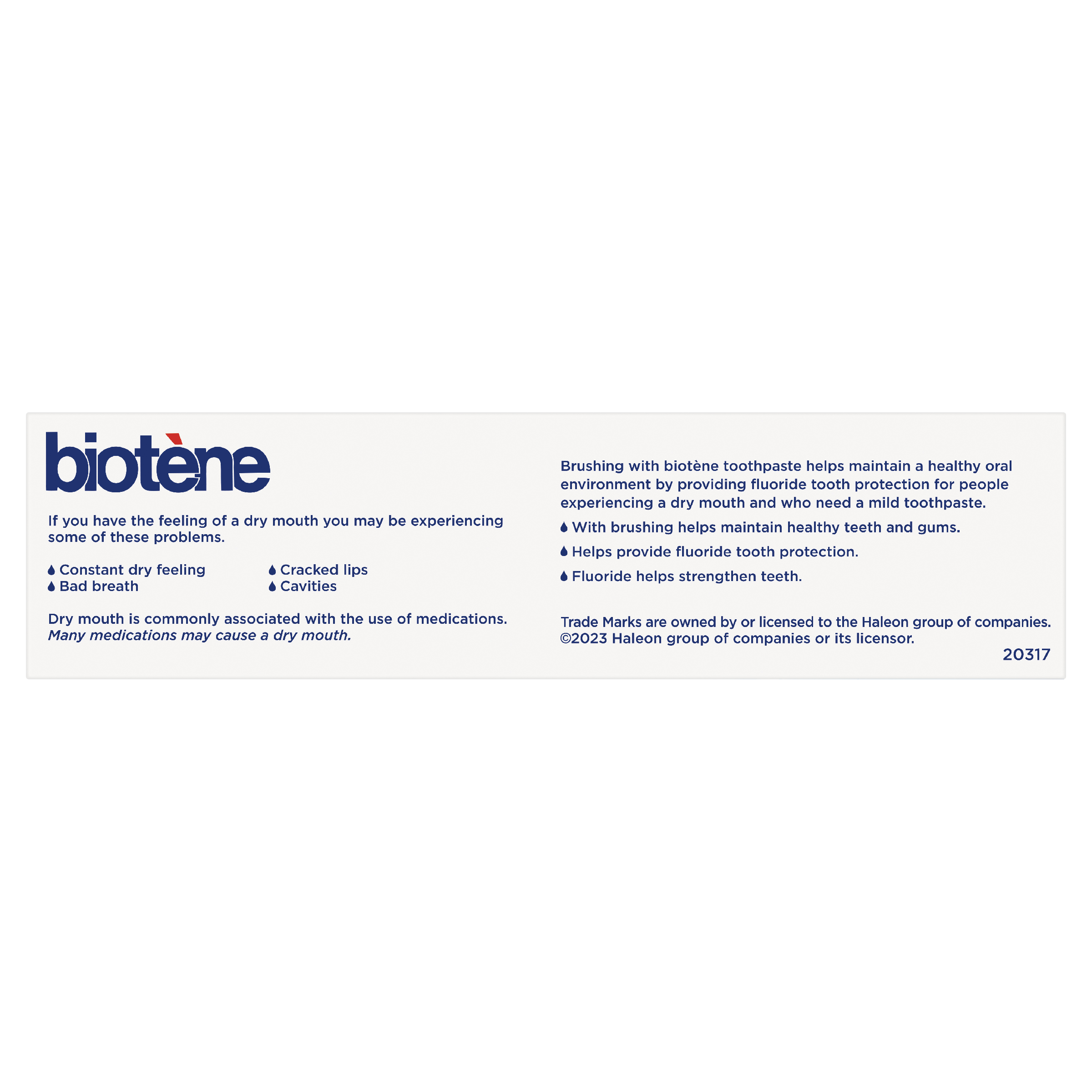BIOTENE DRY MOUTH T/PASTE MOISTURISING 120G - Image 4