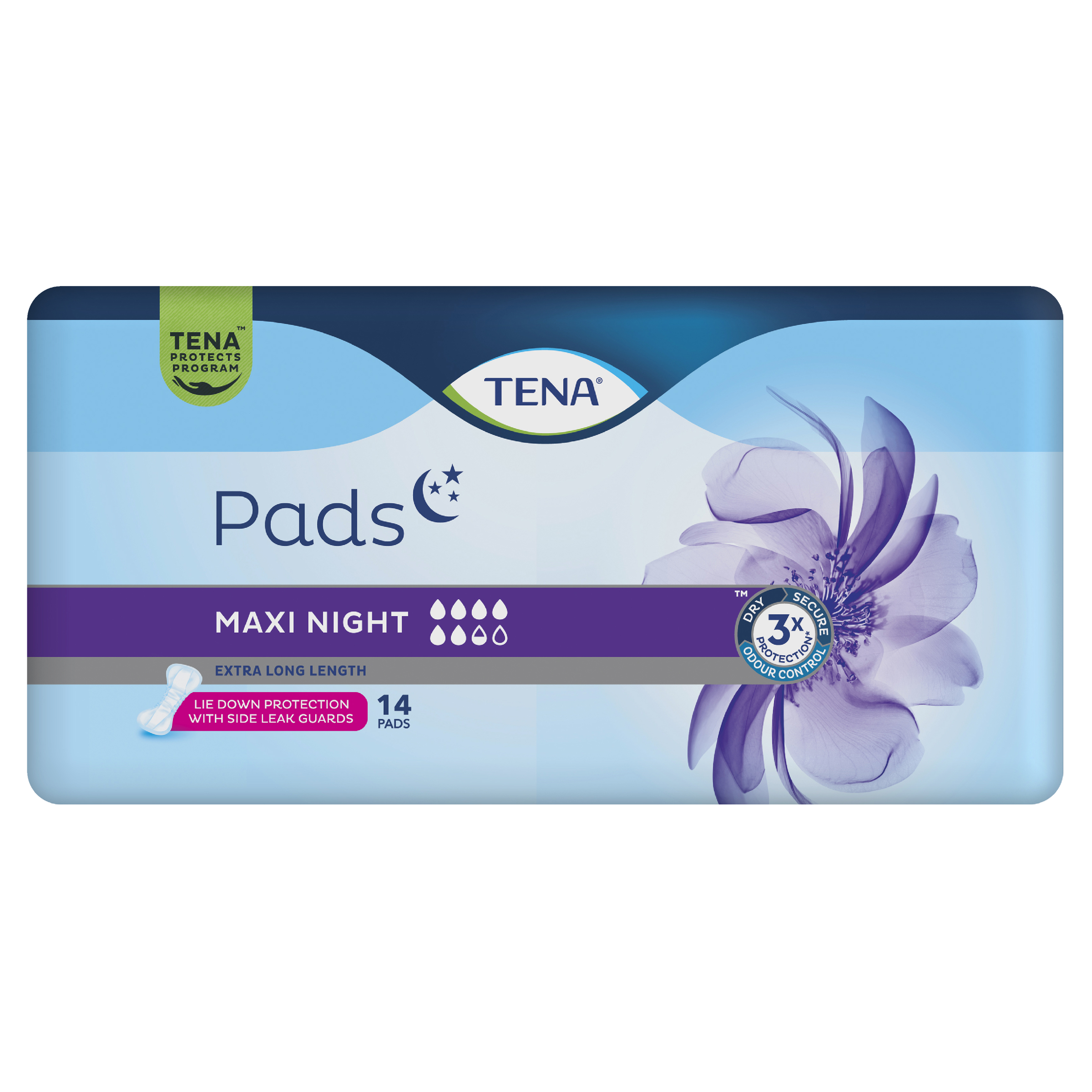 TENA PADS MAXI NIGHT 6.5D 14 PACK - Image 2