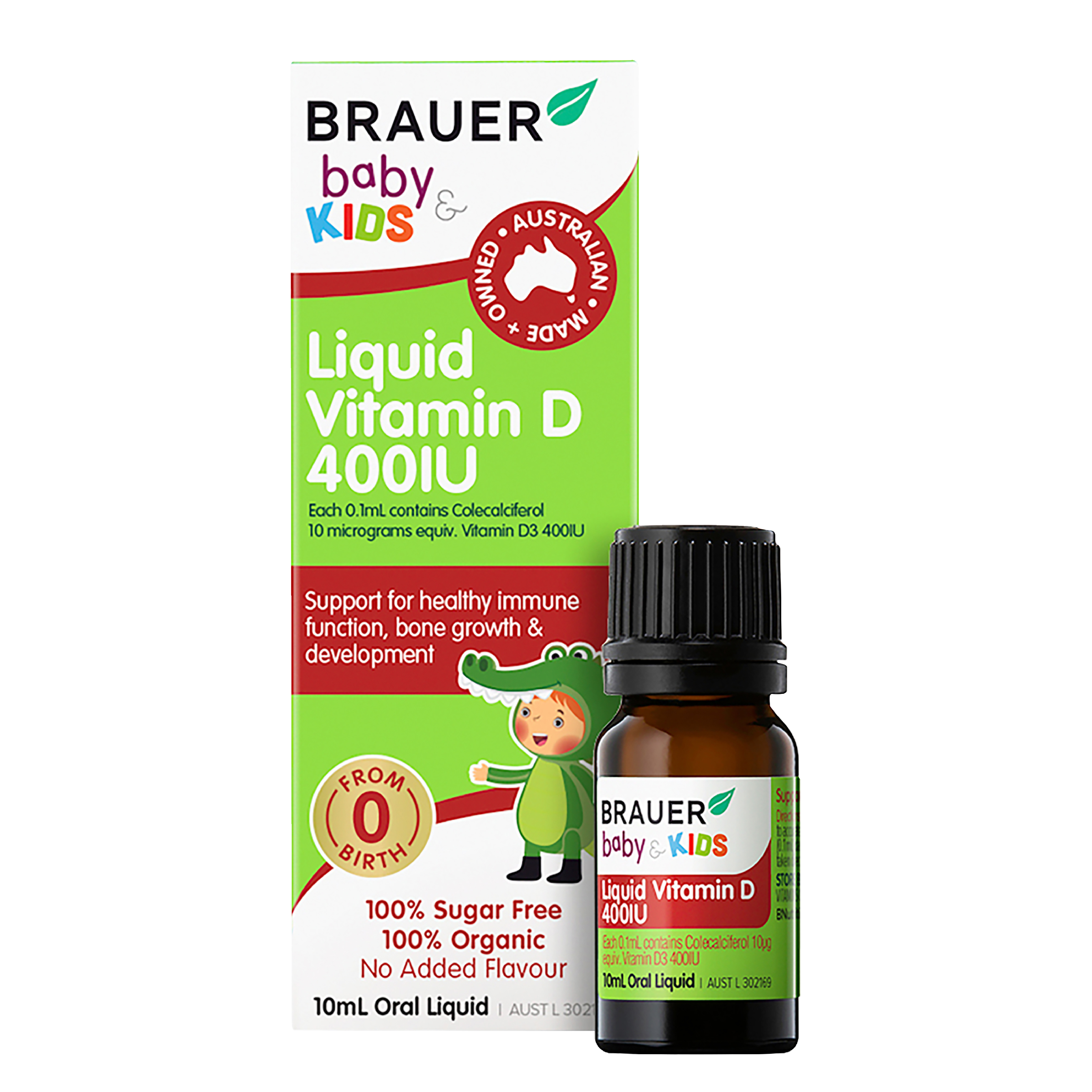 BRAUER BABY & KIDS VITAMIN D 400IU DROPS 10ML