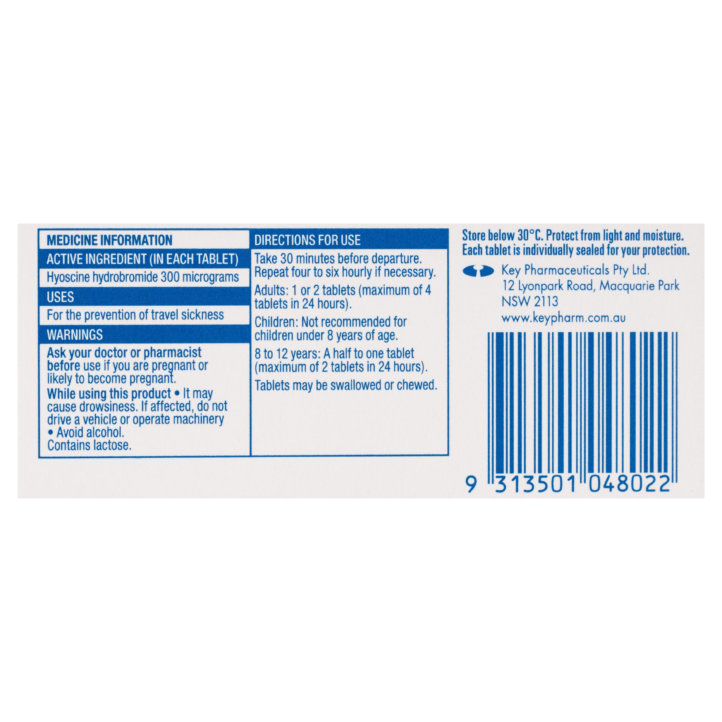 TRAVACALM H.O. STRAWBERRY 10 TABLETS - Image 4
