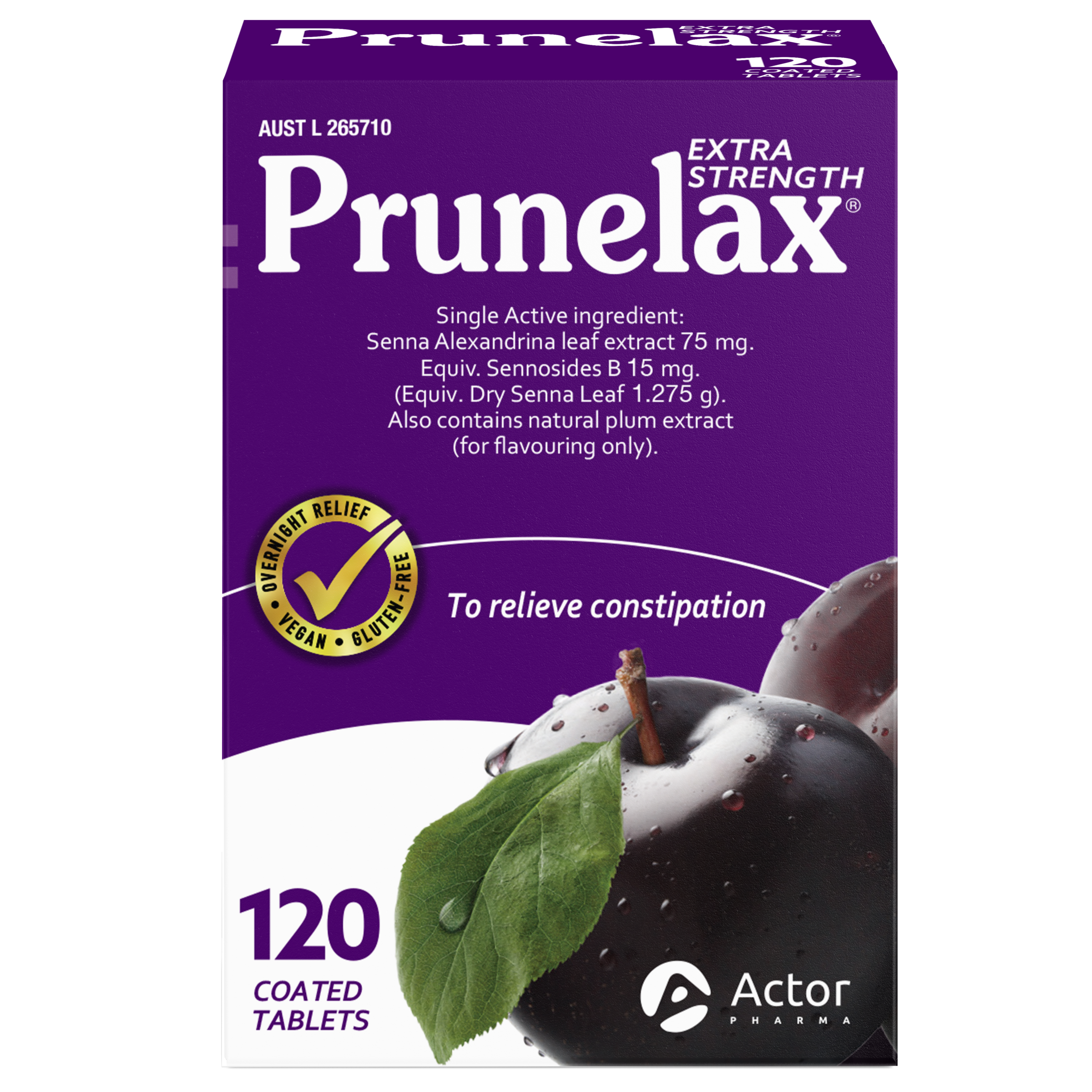 PRUNELAX EXTRA STRENGTH  120 TABLETS - Image 2