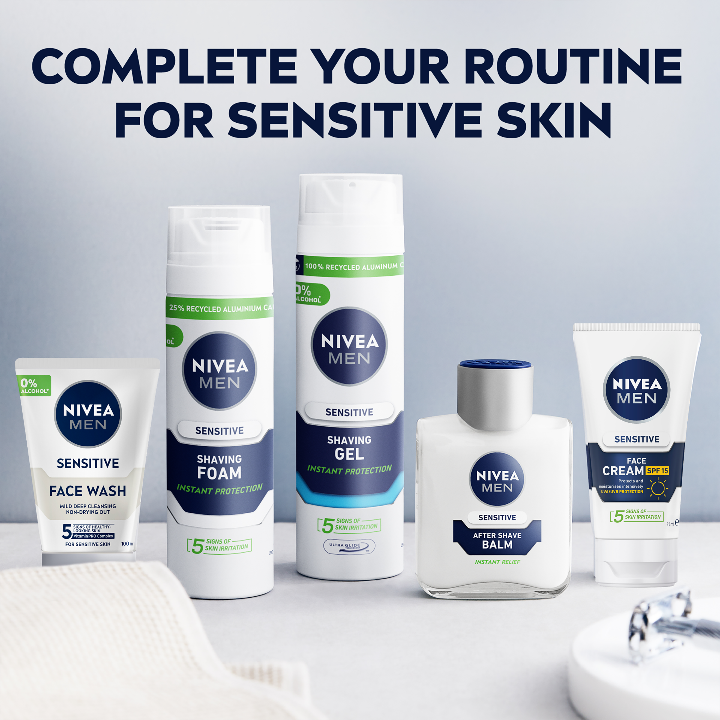 NIVEA MEN SENSITIVE FACE WASH 100ML - Image 8