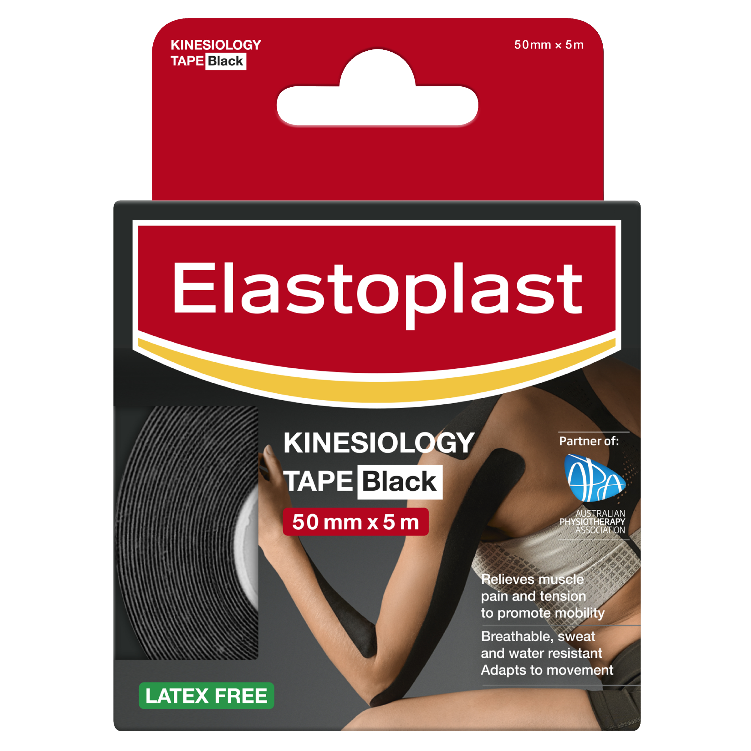 ELASTOPLAST SPORT KINESIO TAPE BLACK