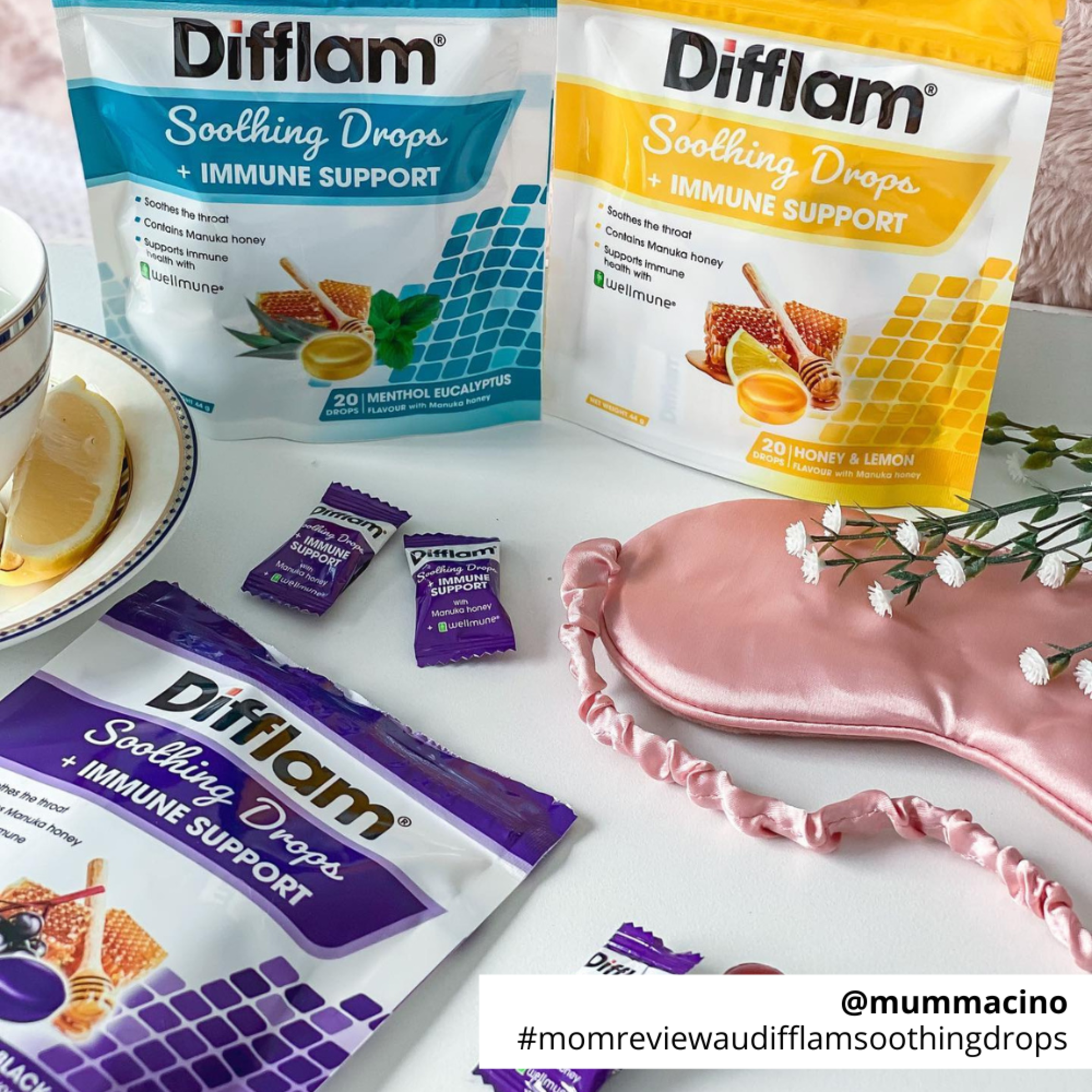 DIFFLAM+IMMUNE SUPPORT HONEY & LEMON THROAT 20 LOZENGES - Image 3