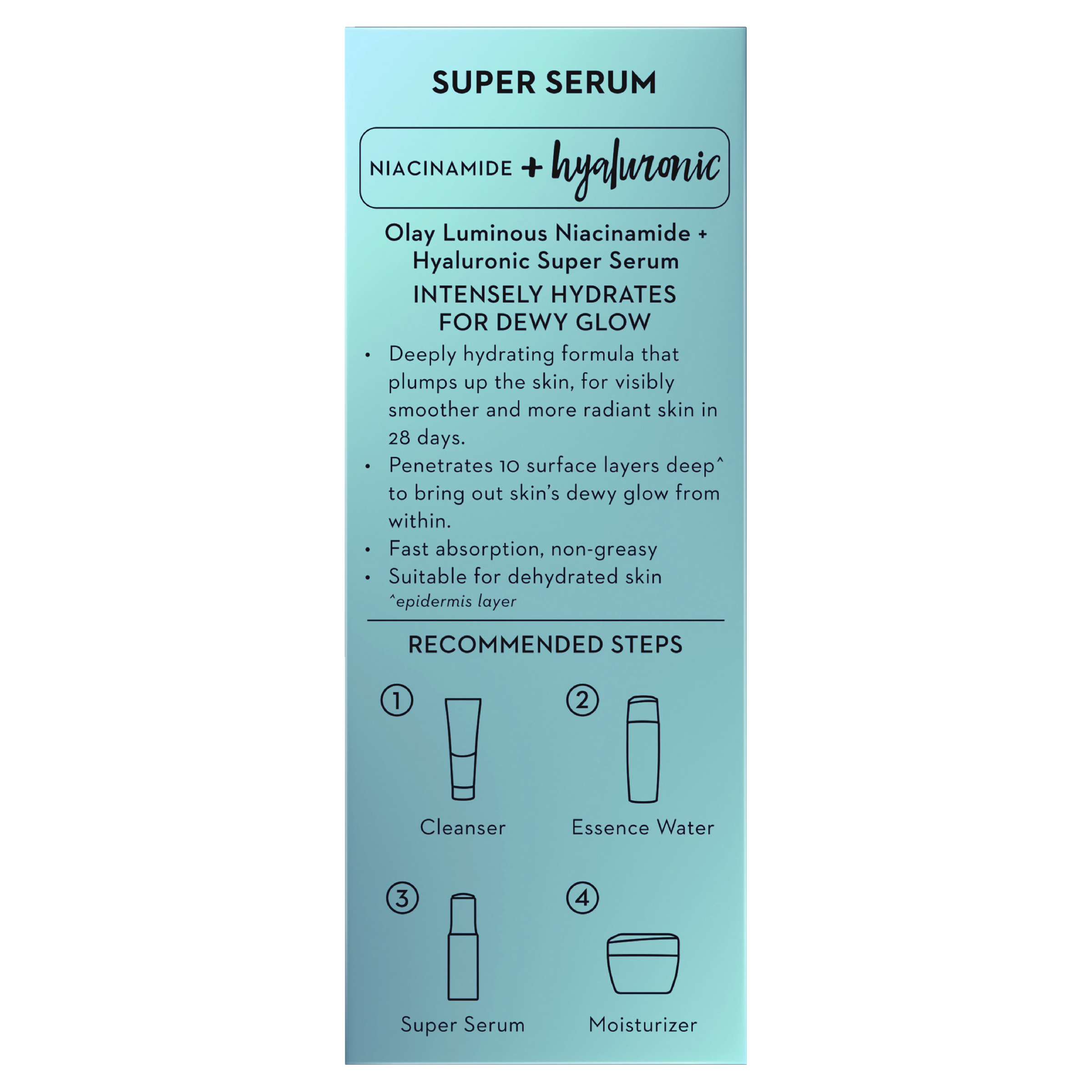 OLAY LUMINOUS NIACINAMIDE + HYALURONIC SUPER SERUM 30ML - Image 4