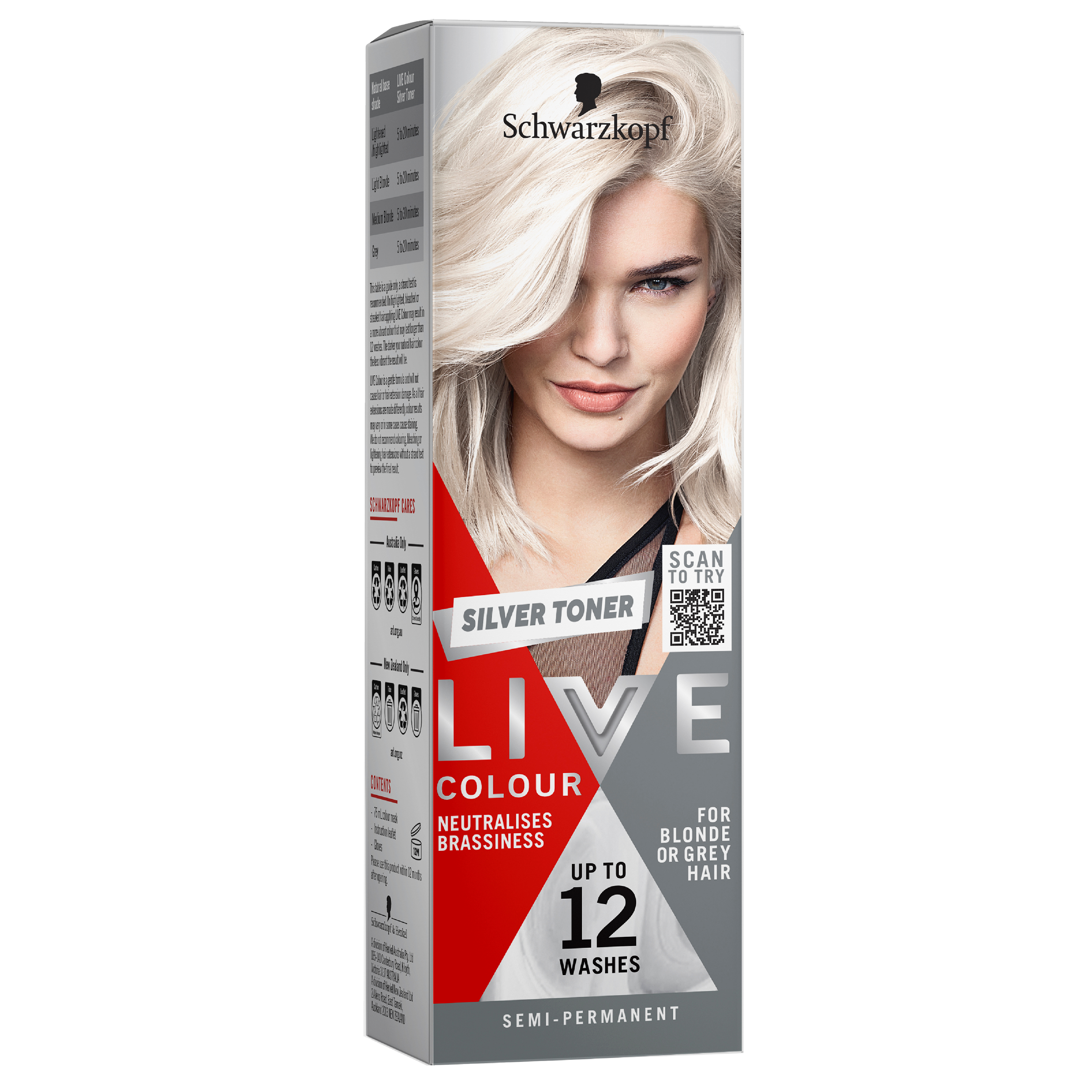 SCHWARZKOPF LIVE COLOUR SILVER TONER 75ML