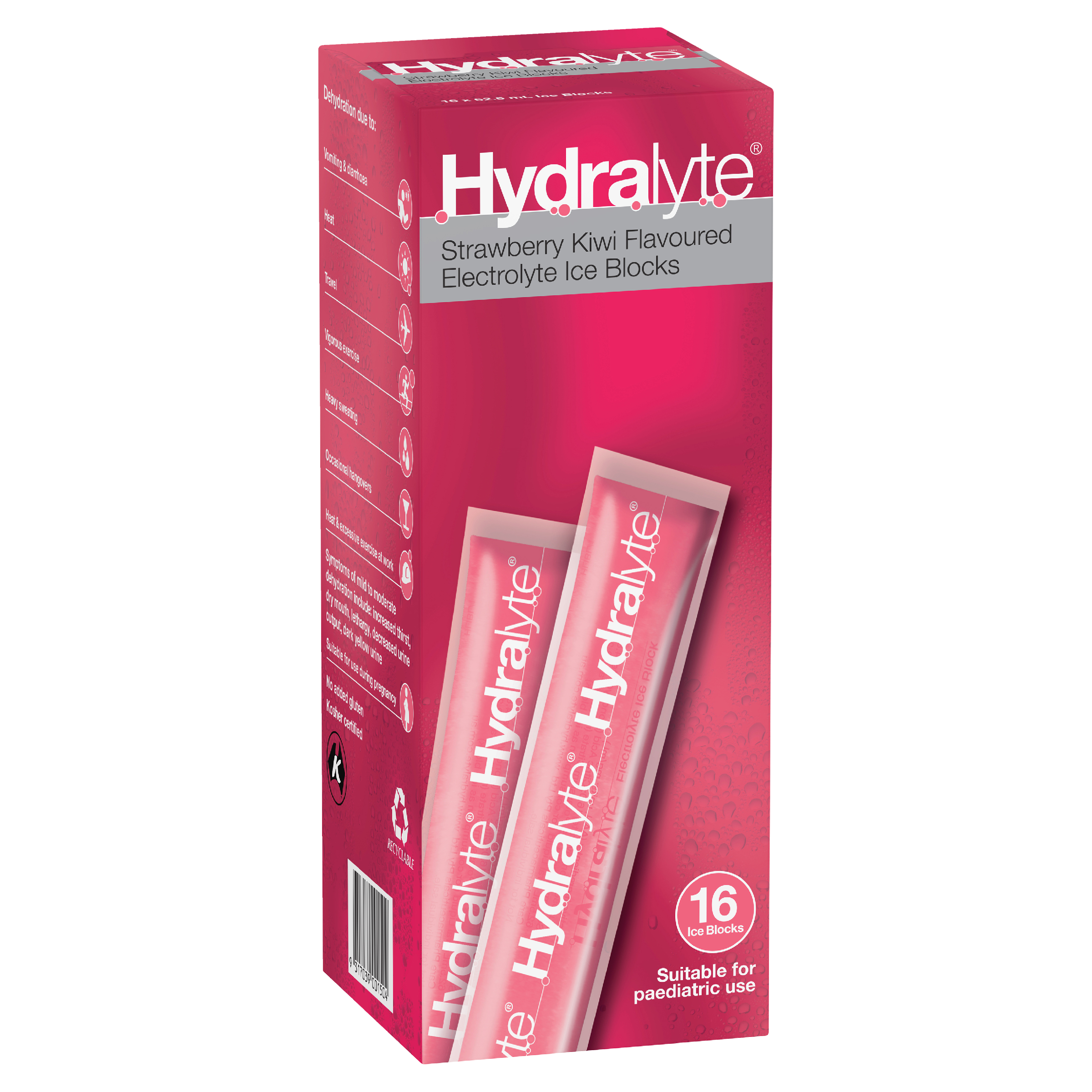 HYDRALYTE ICE BLOCKS STRAWBERRY KIWI 16 PACK - Image 8