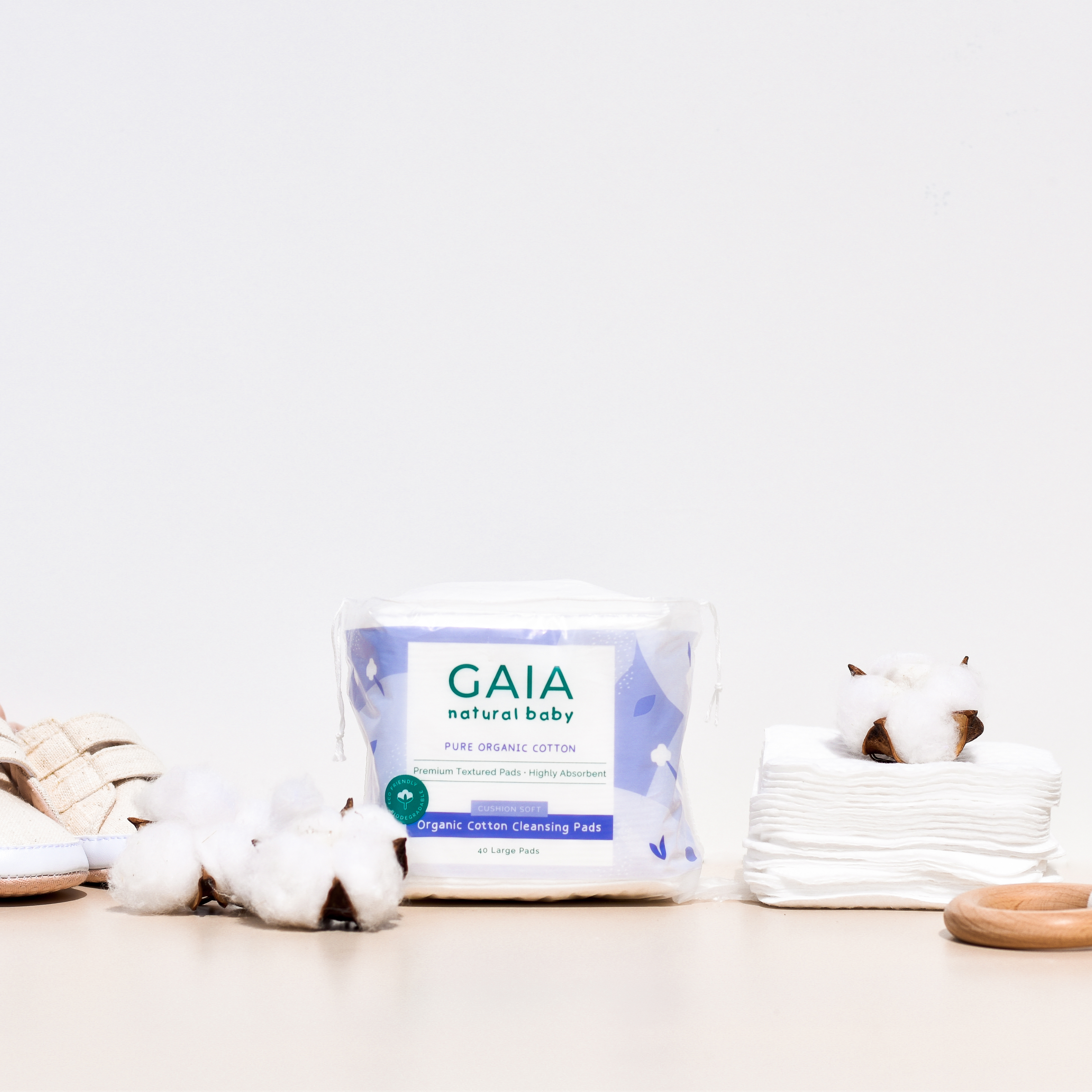 GAIA COTTON CLEANSING PADS LARGE 40 PACK - Image 5