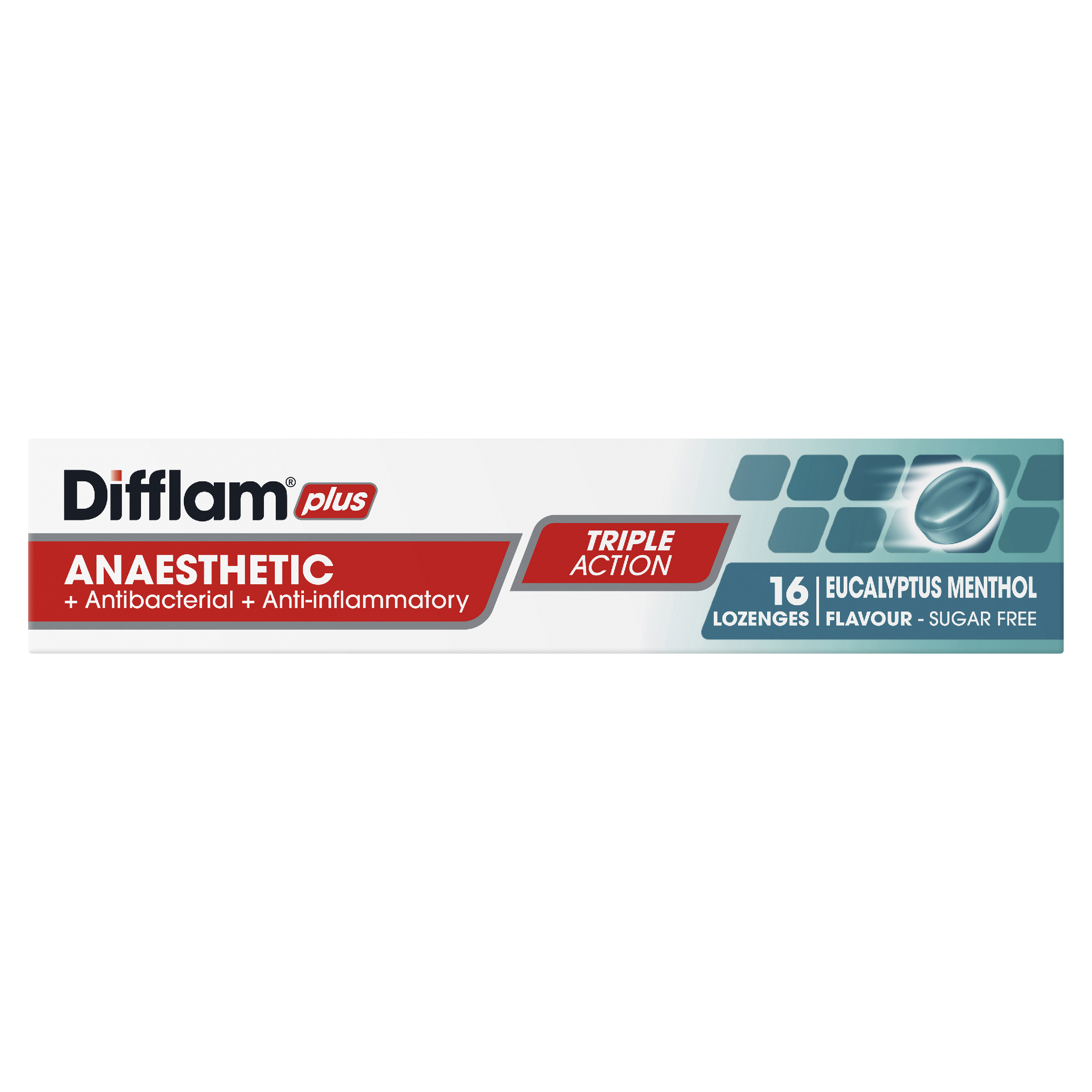 DIFFLAM PLUS ANAESTHETIC EUCALYPTUS MENTHOL THROAT 16 LOZENGES - Image 7