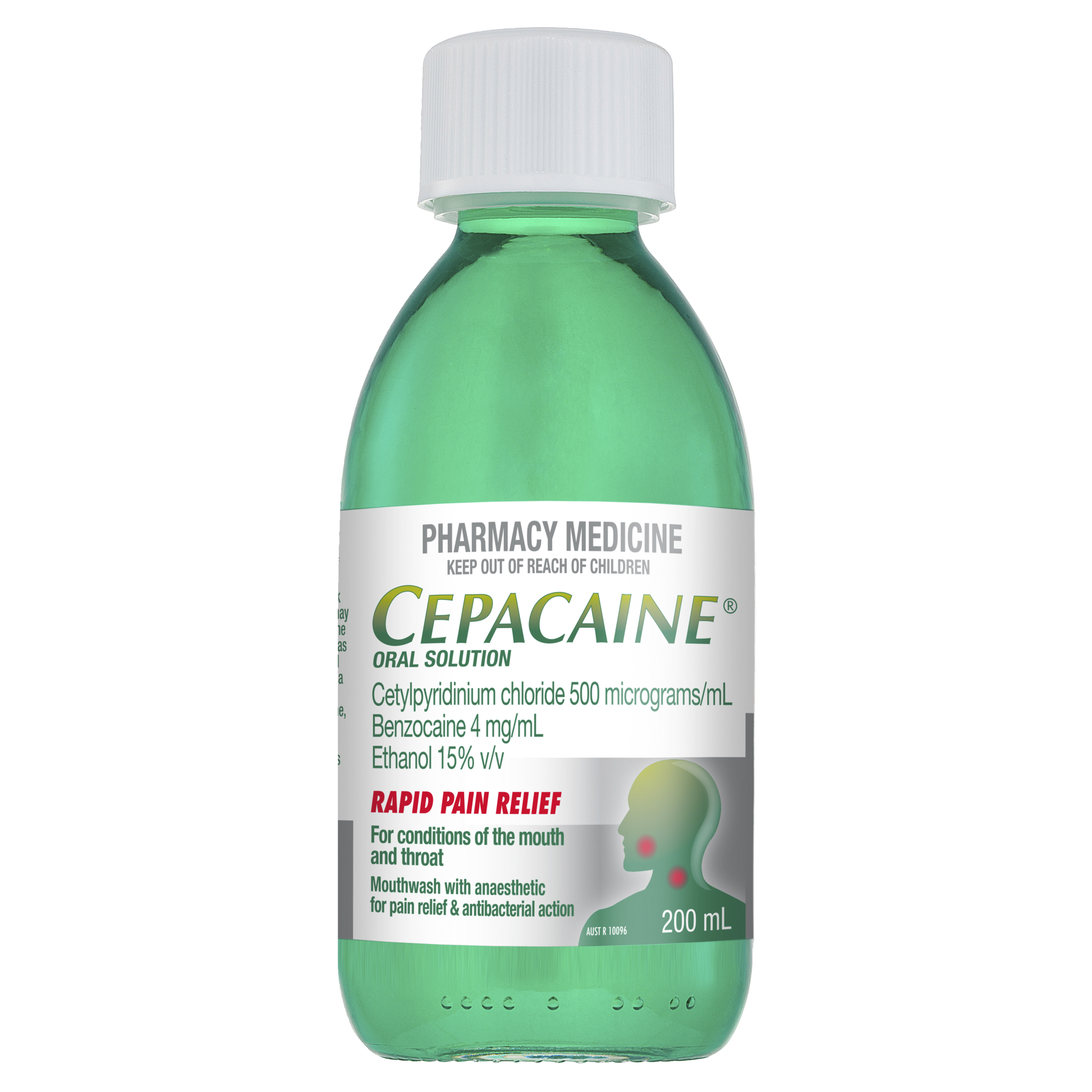 CEPACAINE ANTIBACTERIAL ORAL SOLUTION 200ML