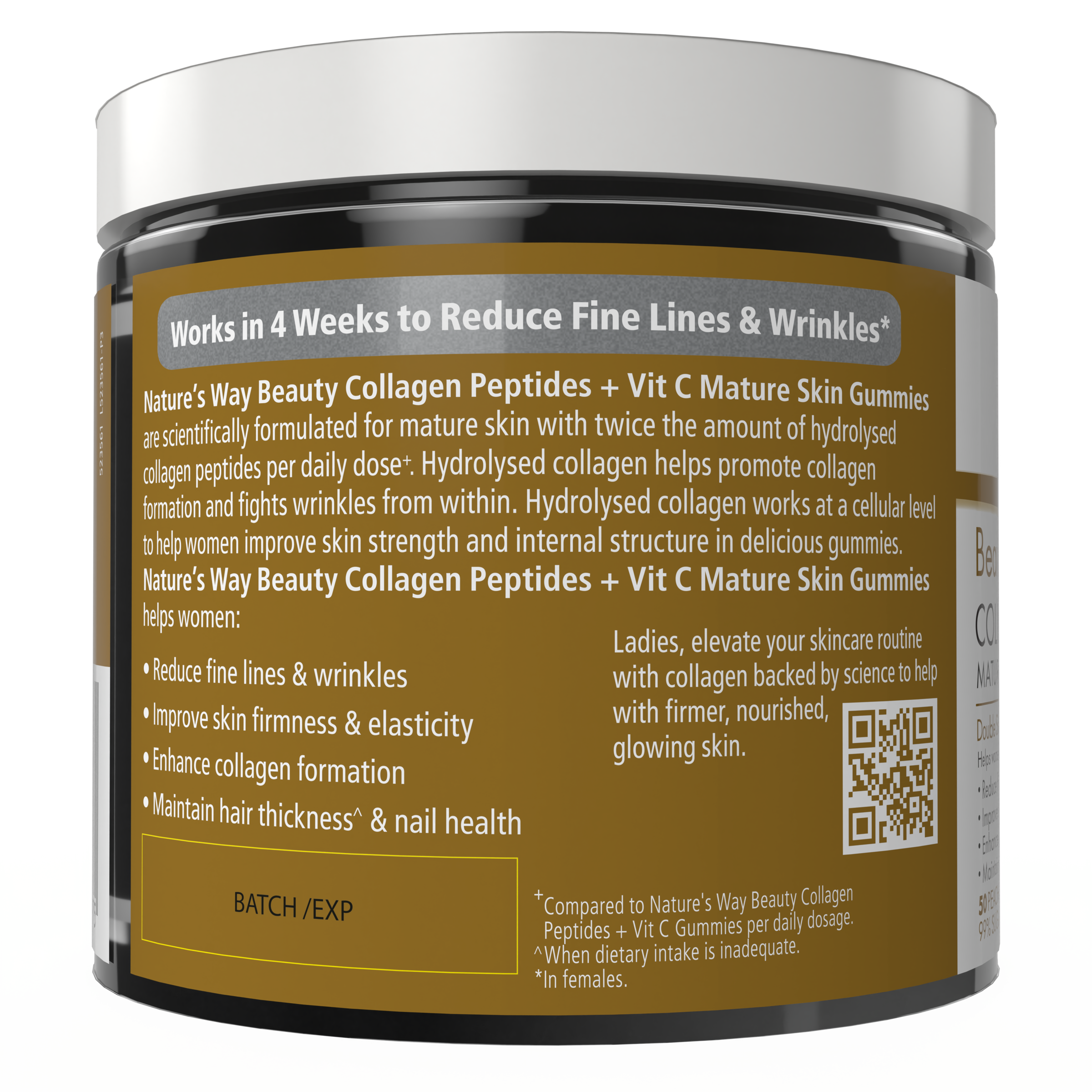 NATURES WAY BEAUTY COLLAGEN PEPTIDES MATURE SKIN 50 GUMMIES - Image 4