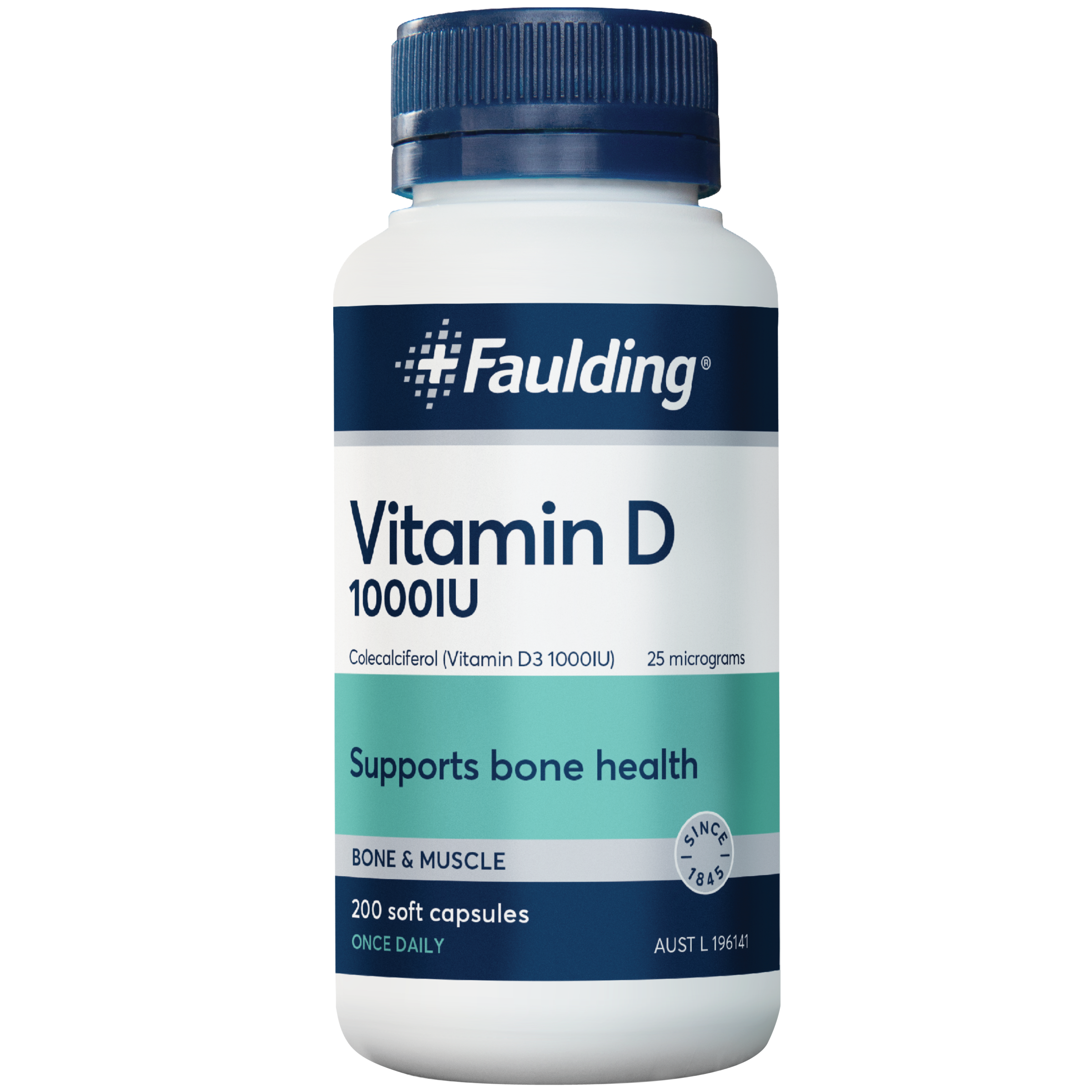 FAULDING VITAMIN D 1000IU 200 CAPSULES
