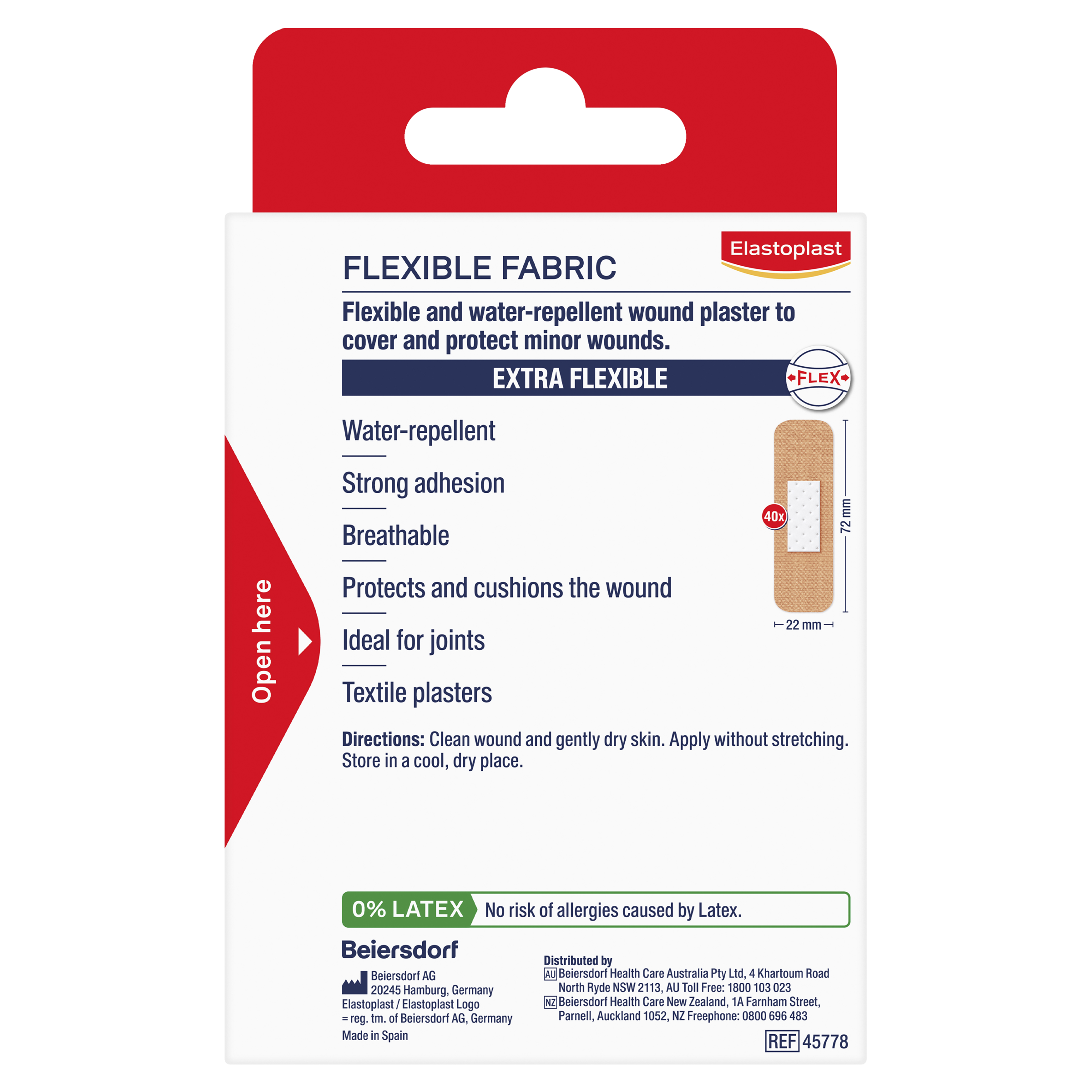 ELASTOPLAST FLEXIBLE FABRIC STRIPS 40 PACK - Image 2