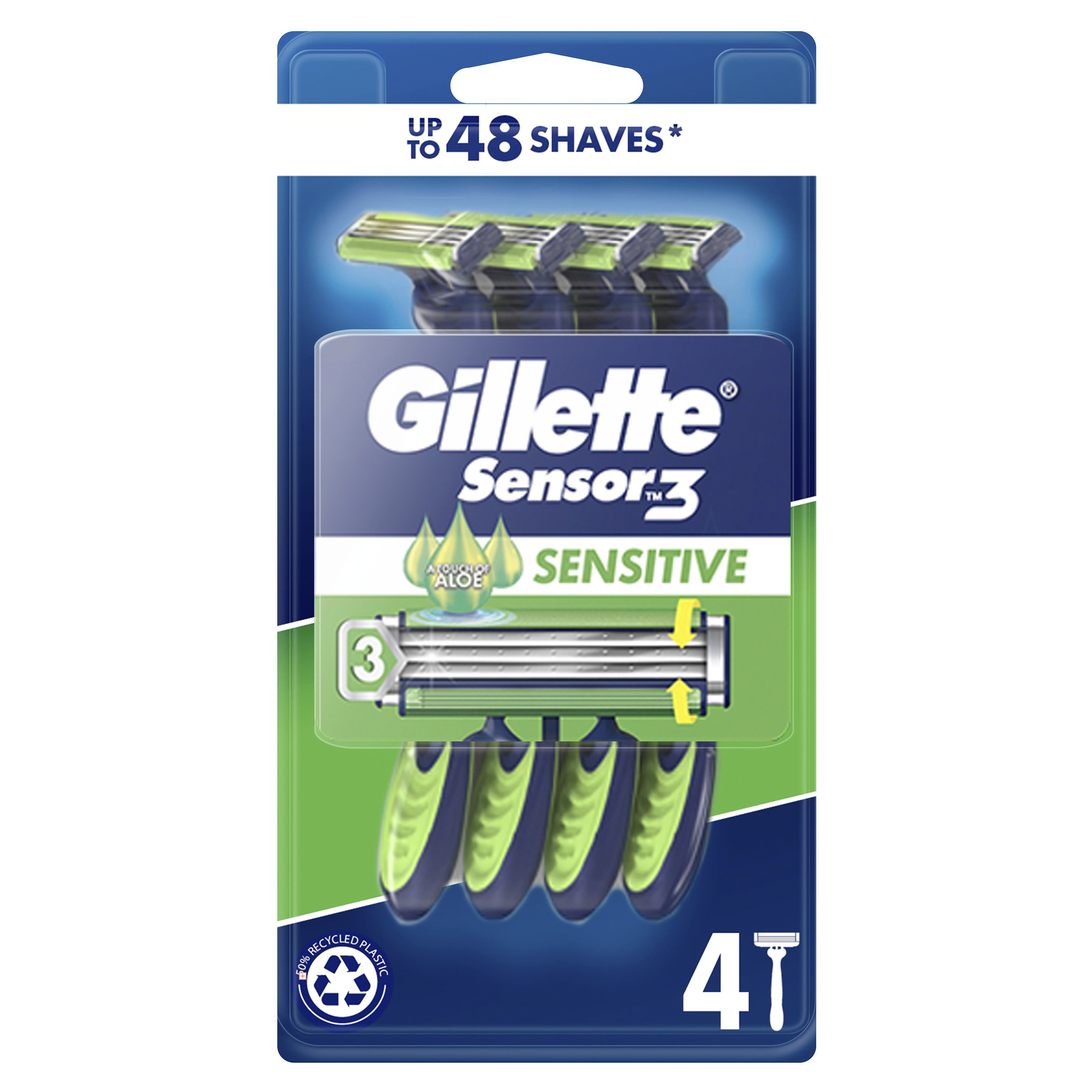 GILLETTE SENSOR 3 SENSITIVE DISPOSABLE RAZORS 4 PACK - Image 10
