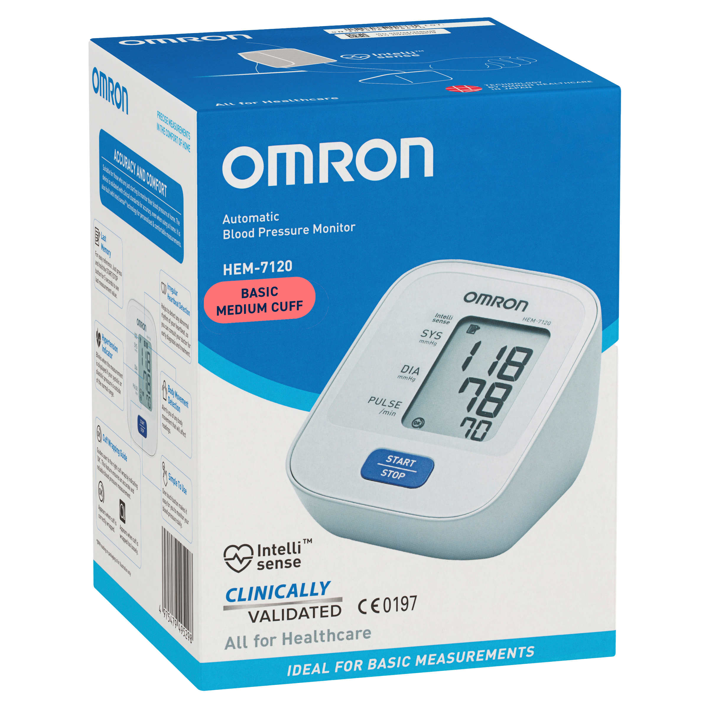 OMRON BLOOD PRESSURE MONITOR BASIC HEM7120