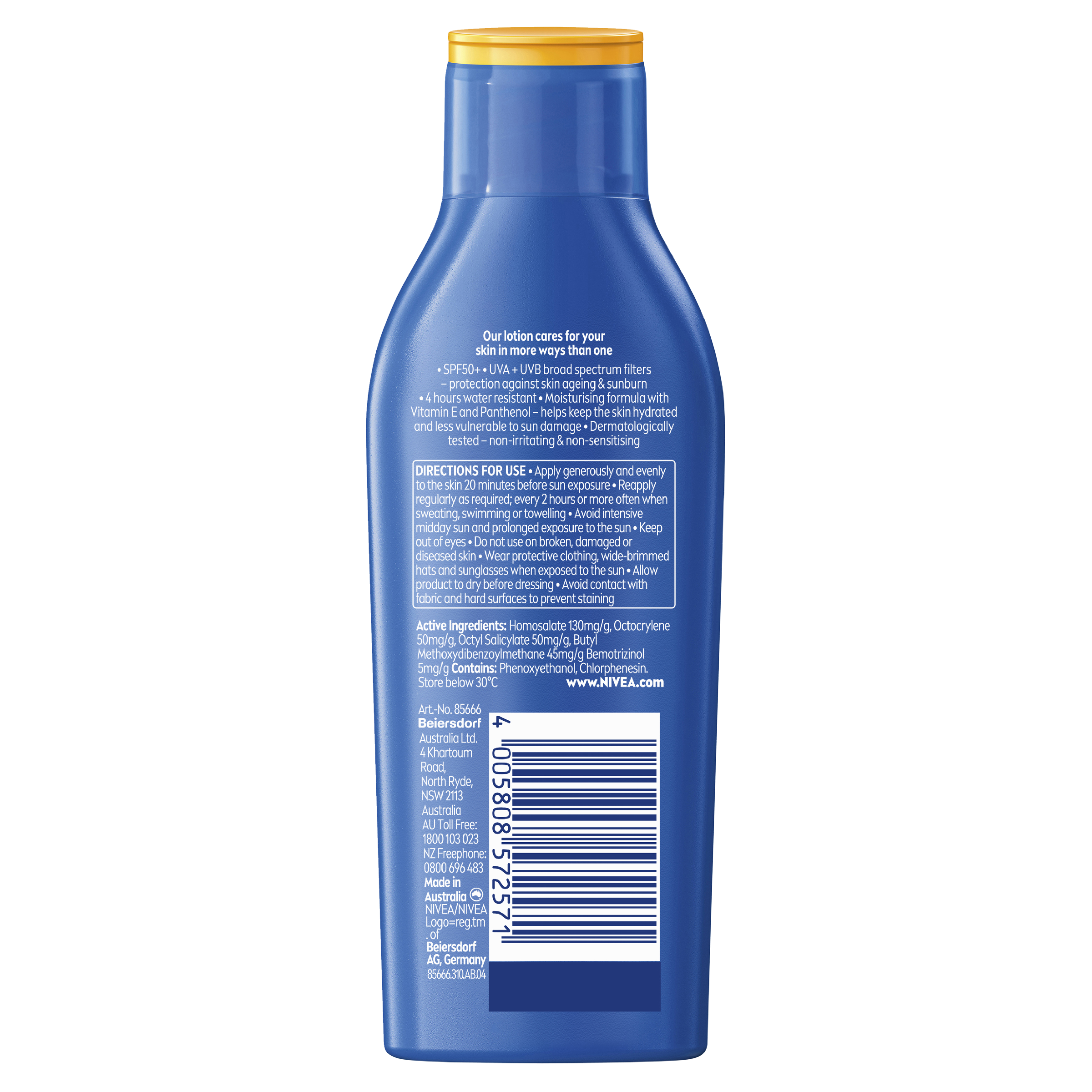NIVEA PROTECT & MOISTURE SUNSCREEN LOTION SPF50+ 200ML - Image 2