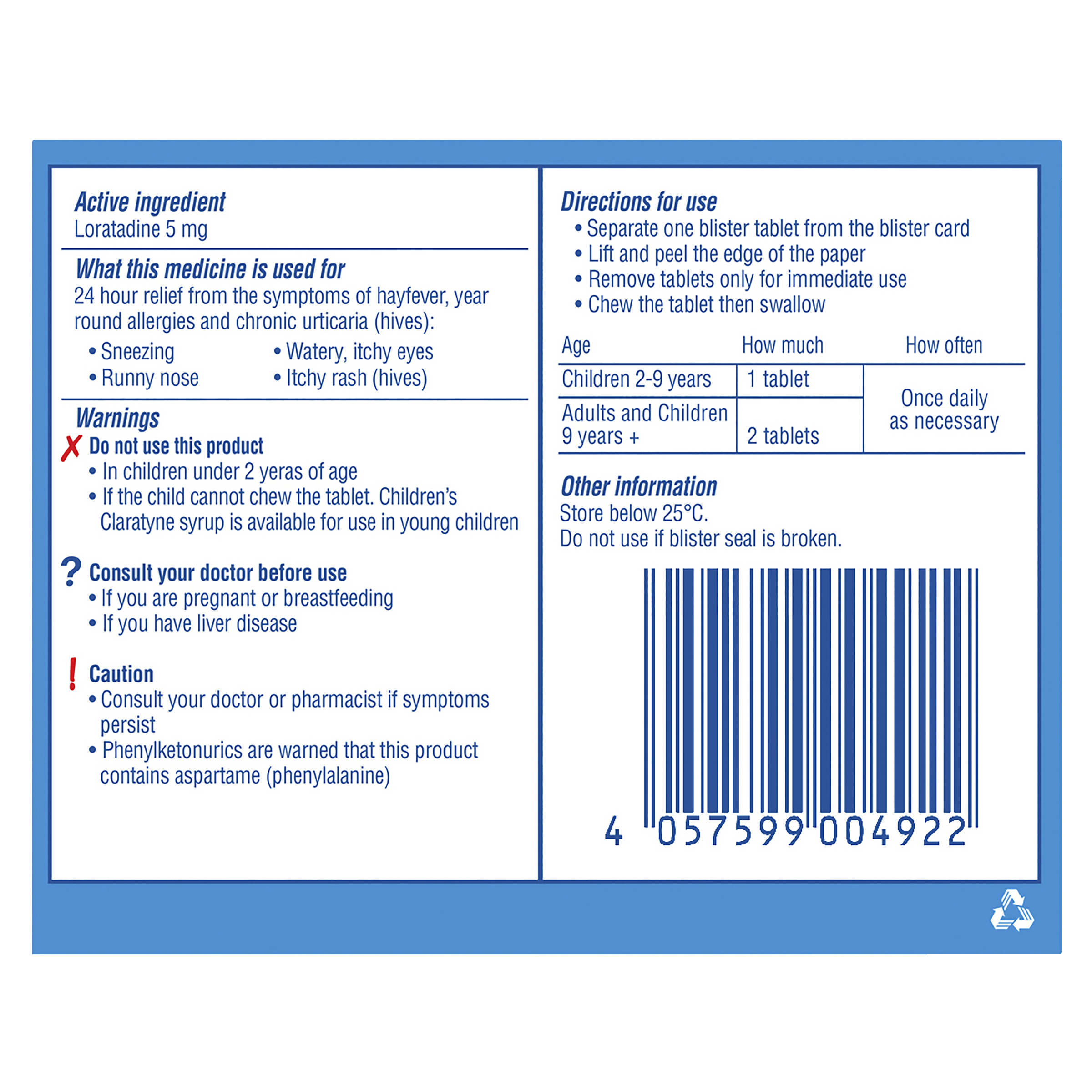 CLARATYNE CHILDRENS GRAPE 10 CHEWABLE TABLETS - Image 4
