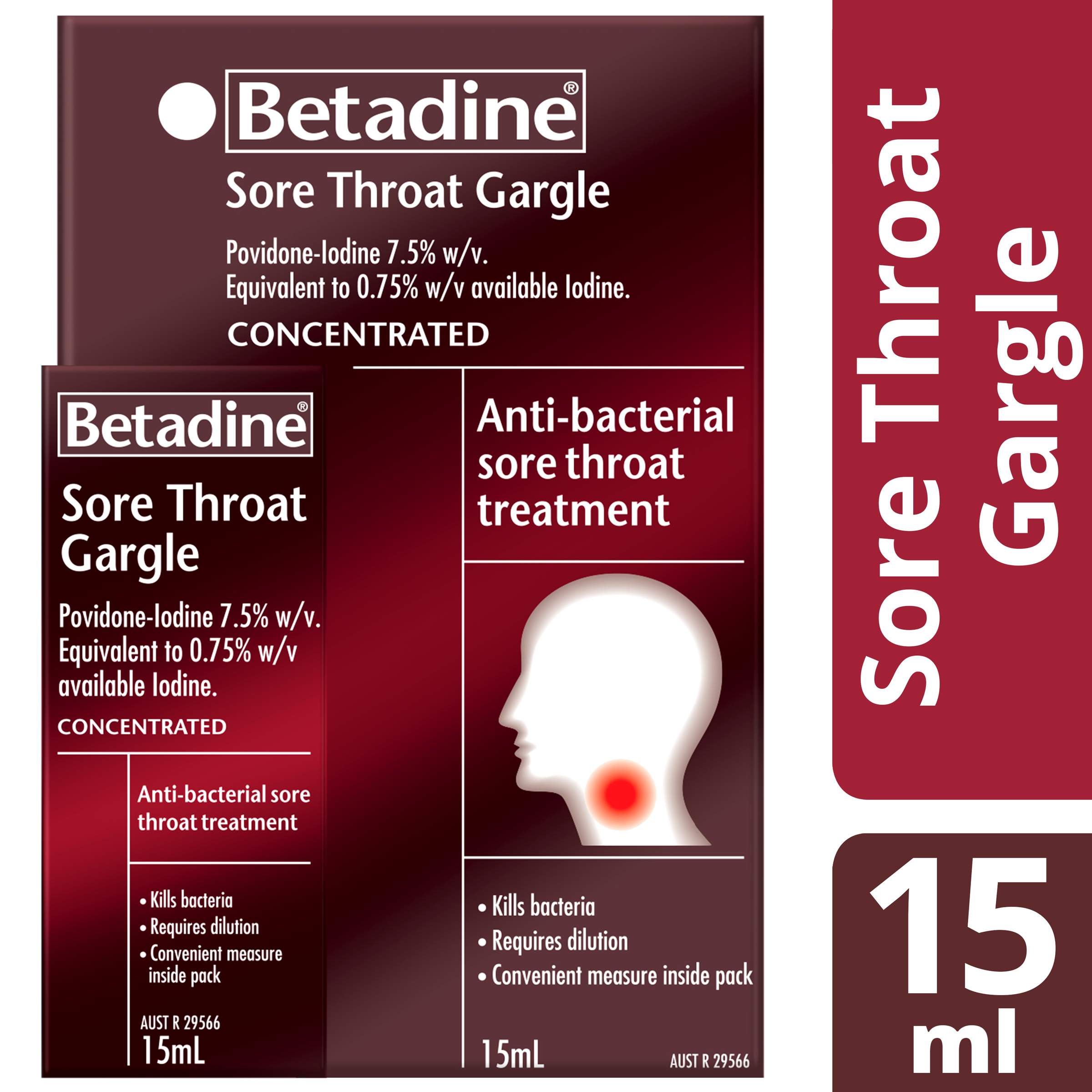 BETADINE SORE THROAT GARGLE CONCENTRATE 15ML - Image 10