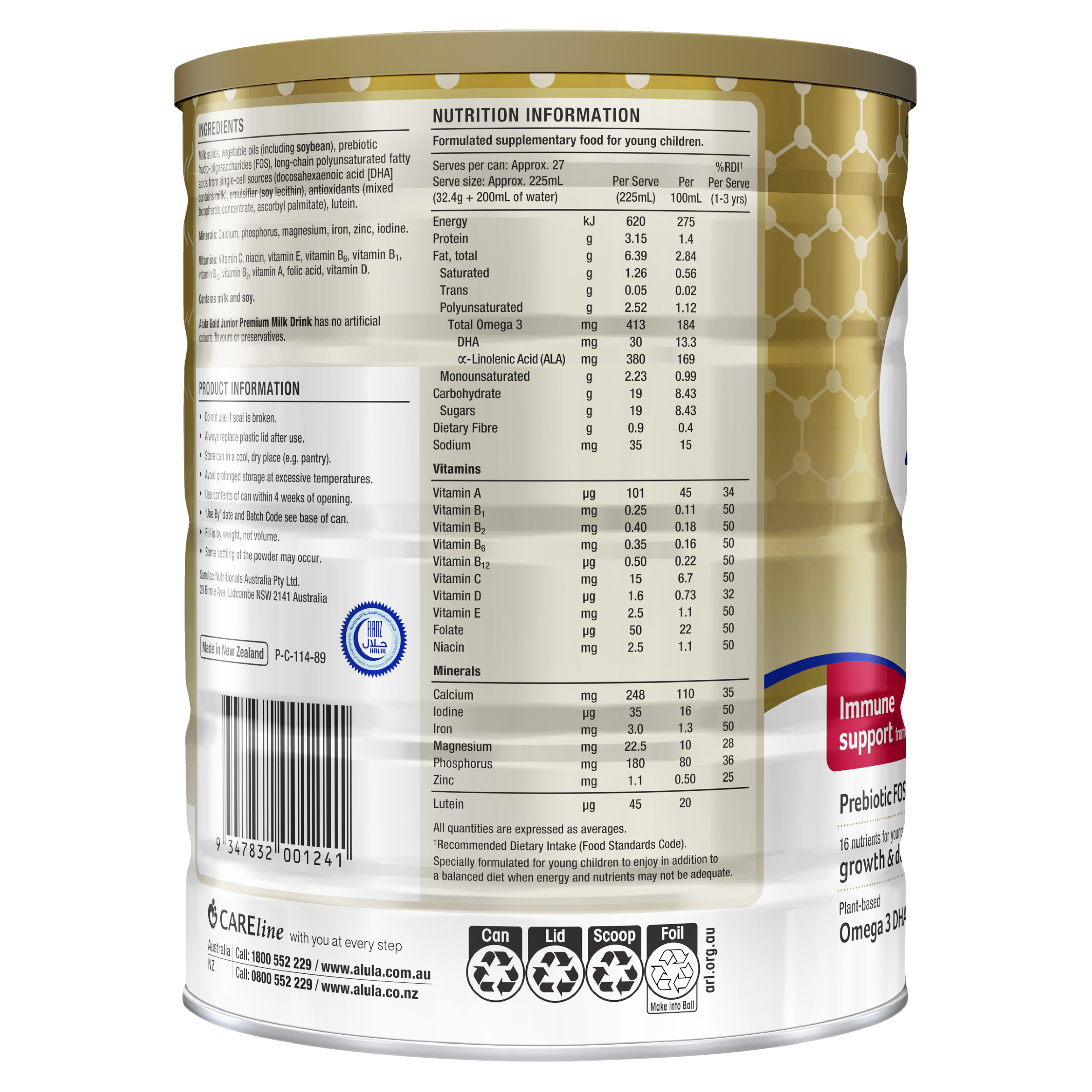 S26 ALULA GOLD TODDLER MILK DRINK STAGE 4 900G - Image 3