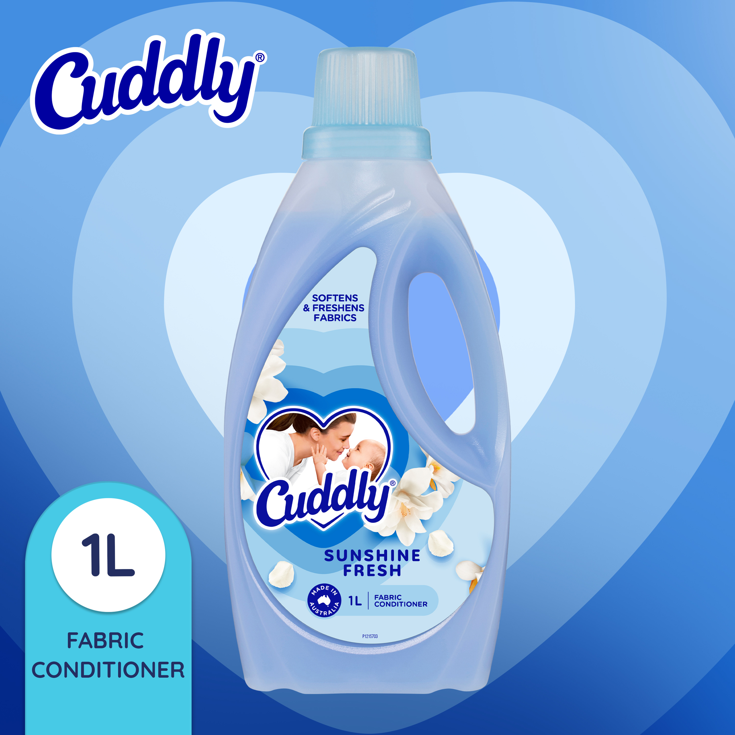 CUDDLY LIQUID FABRIC SOFTENER SUNSHINE FRESH 1 LITRE - Image 6