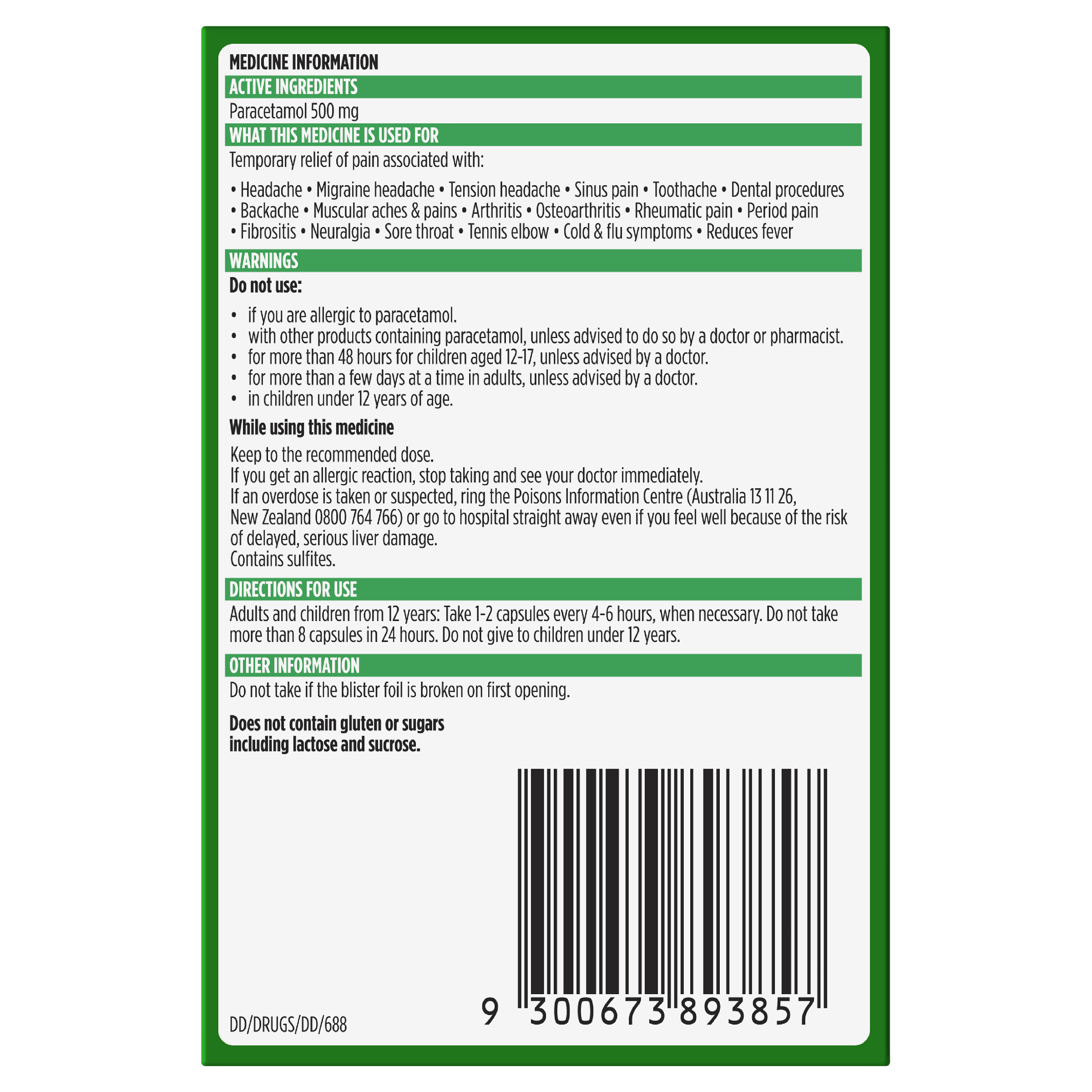 PANADOL 500MG 48 LIQUID CAPSULES - Image 4