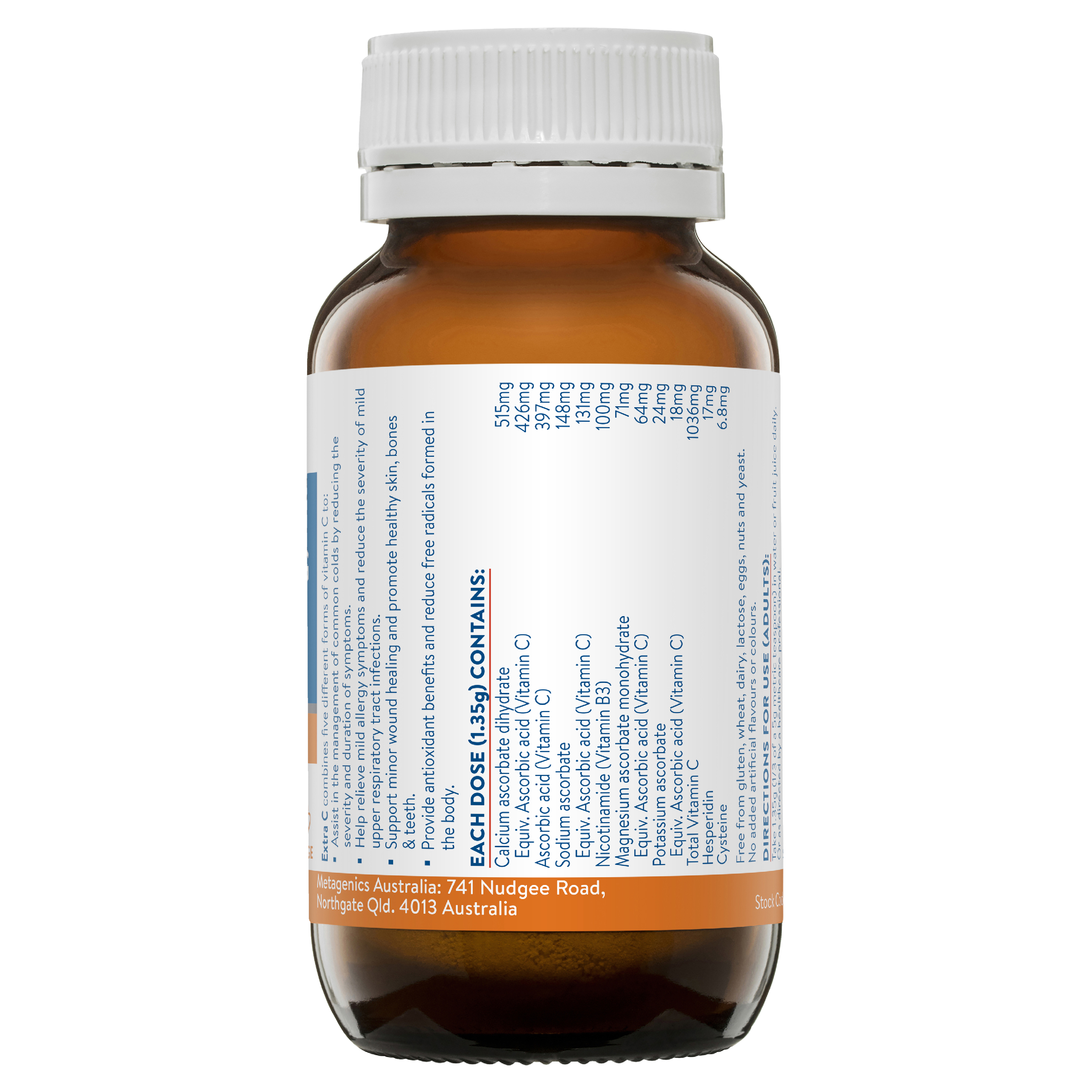 ETHICAL NUTRIENTS EXTRA C 1000MG ORANGE POWDER 100G - Image 2