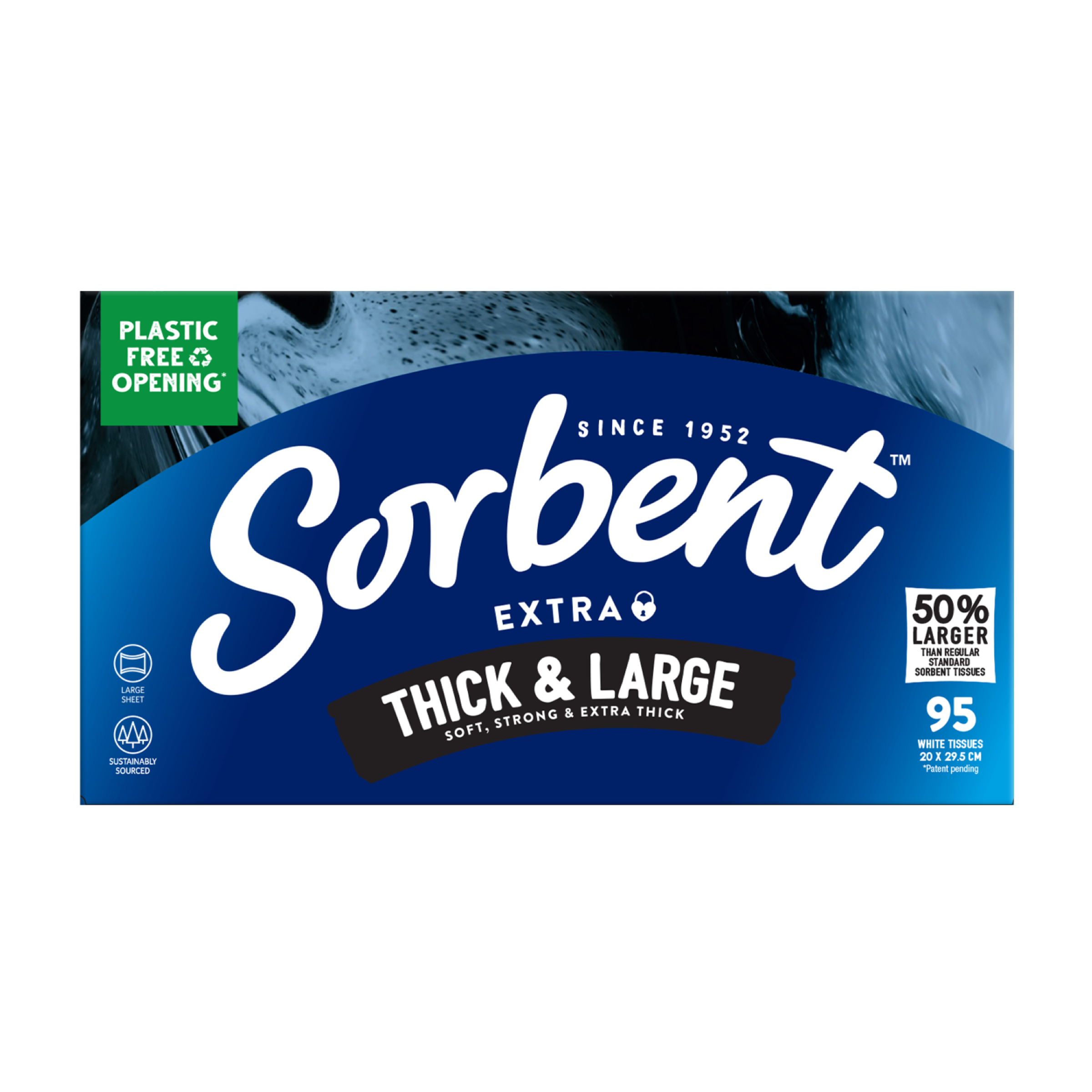 SORBENT FACIAL TISSUES THICK & LARGE 95 PACK - Image 2