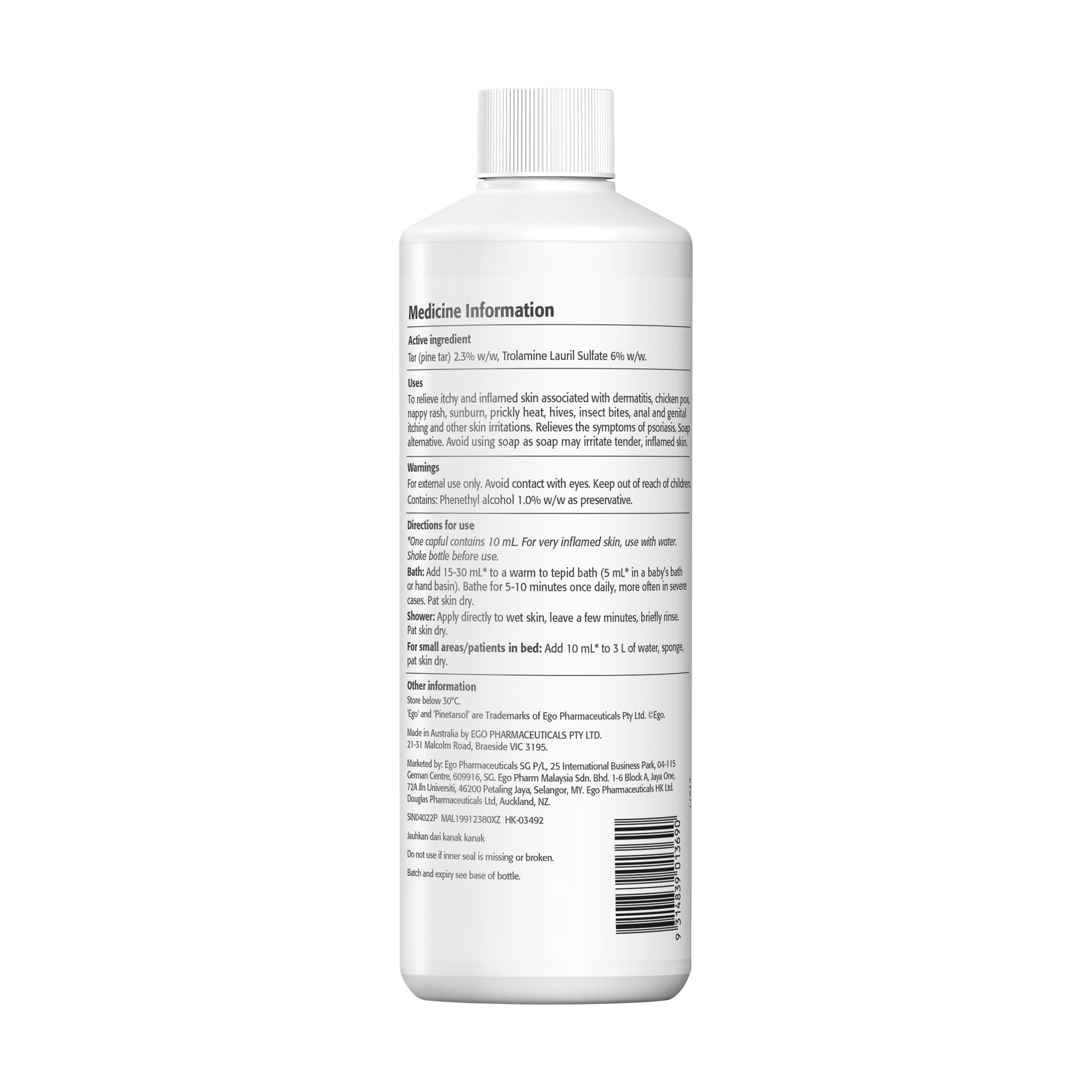 EGO PINETARSOL SOLUTION 500ML - Image 2