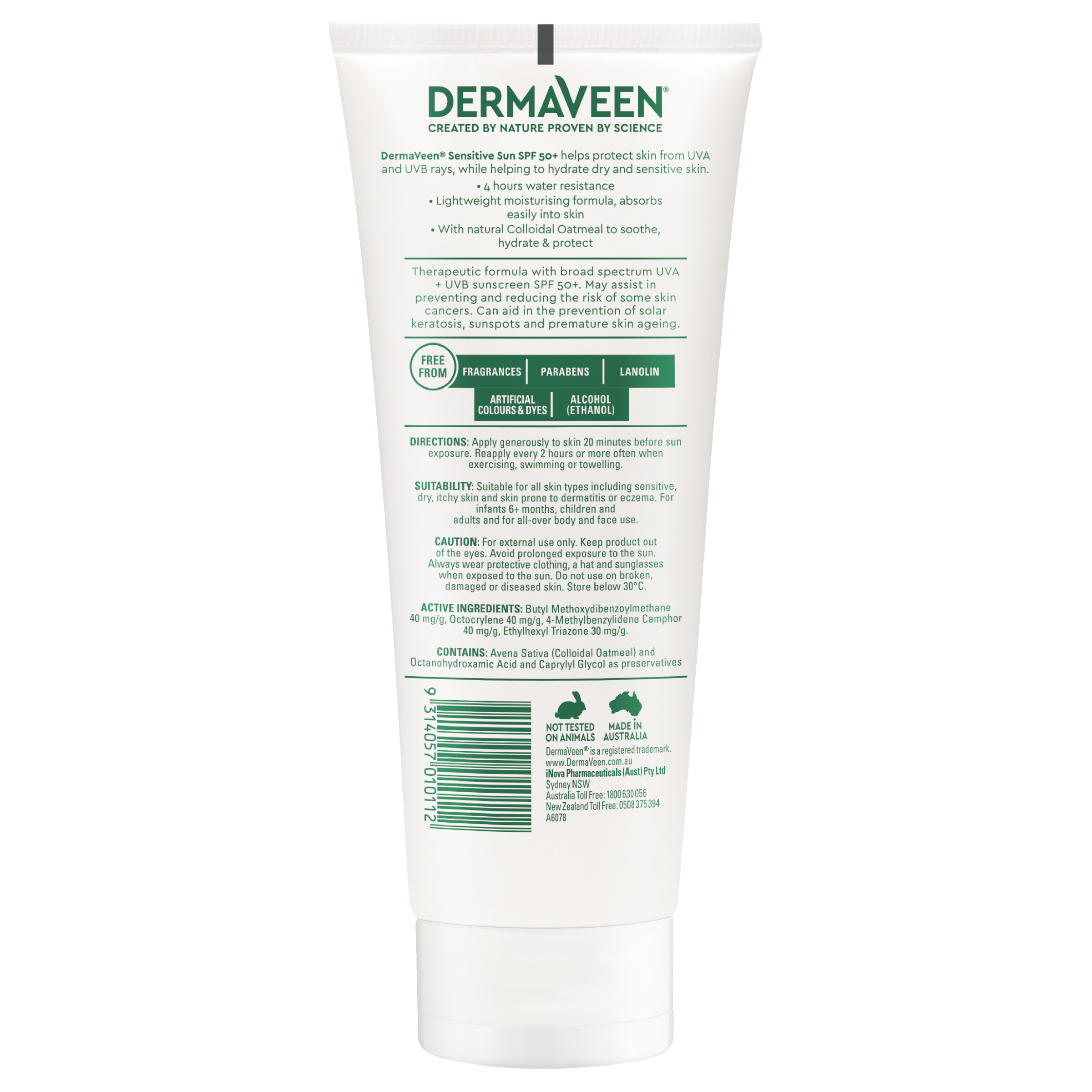 DERMAVEEN DAILY NOURISH BODY MOISTURISER SPF50+ 200G - Image 2