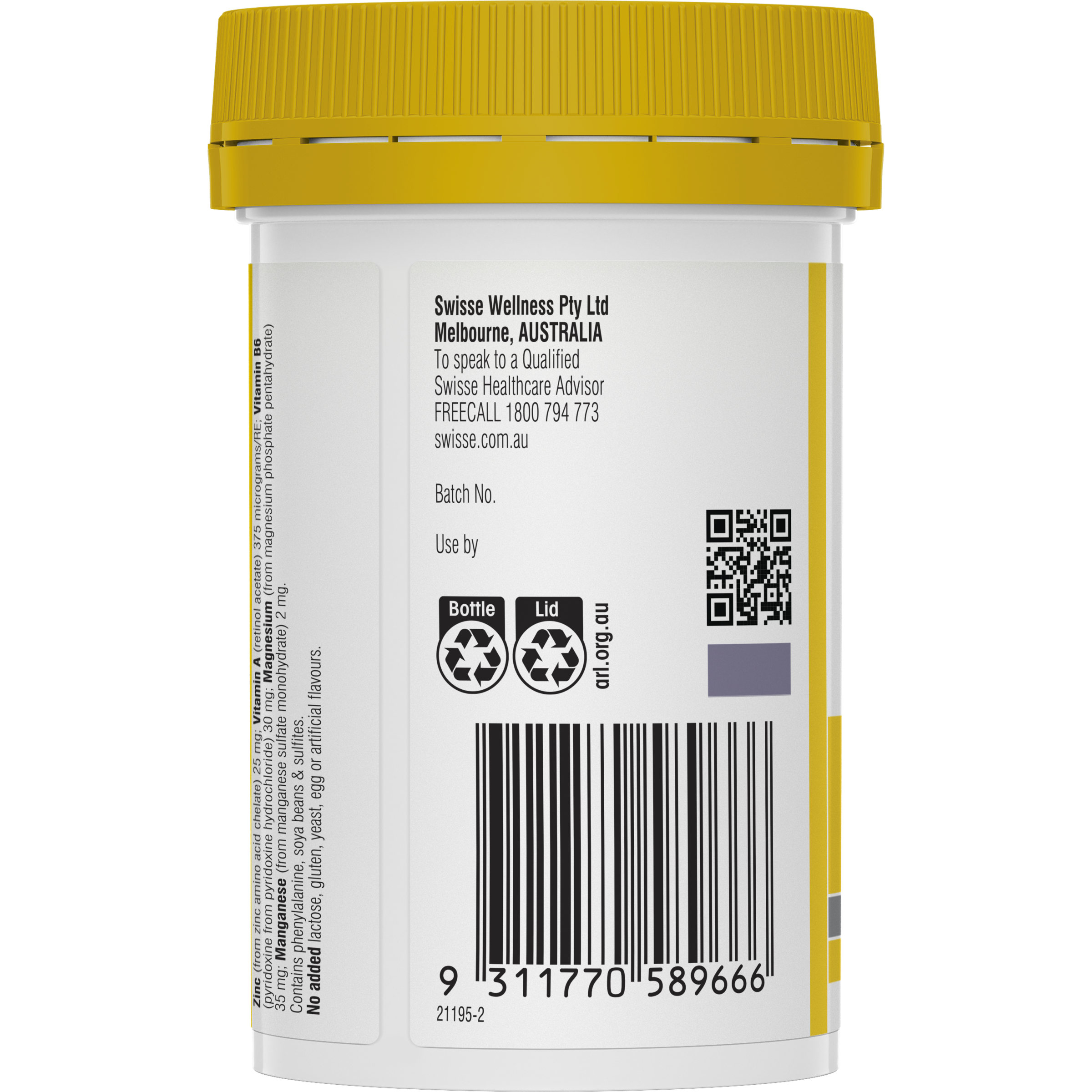 SWISSE ULTIBOOST ZINC+ 60 TABLETS - Image 4