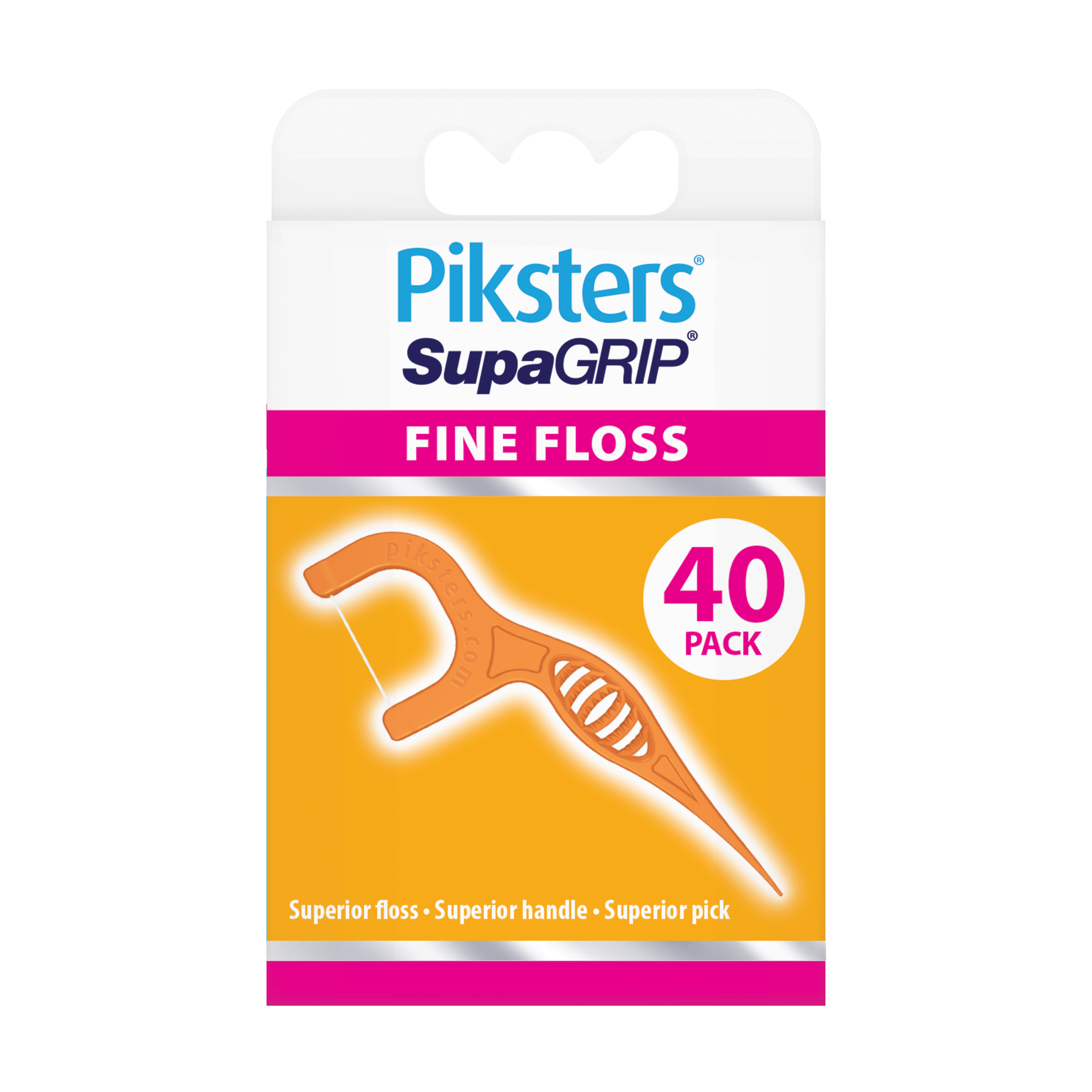 PIKSTERS SUPAGRIP FLOSS PICKS FINE 40 PACK - Image 2